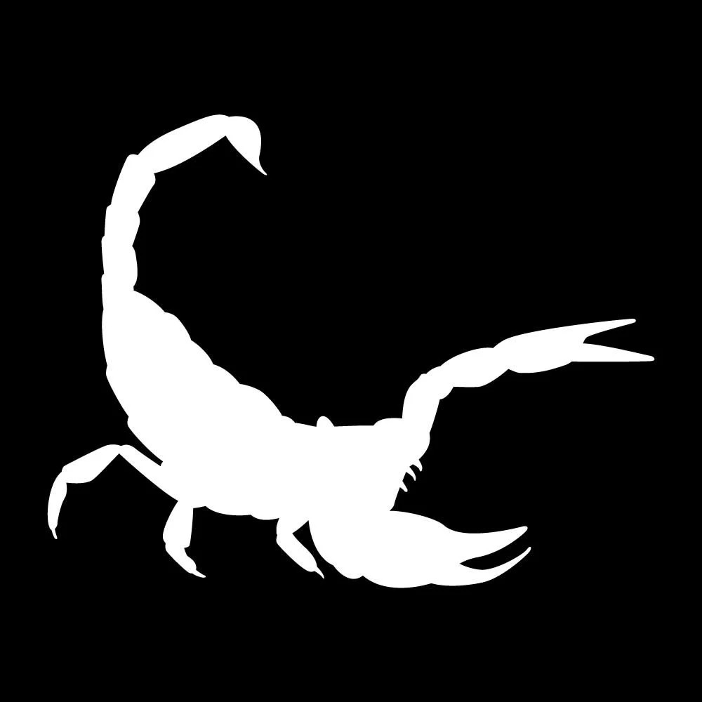 Scorpion Silhouette Decal Sticker White Die Cut Vinyl