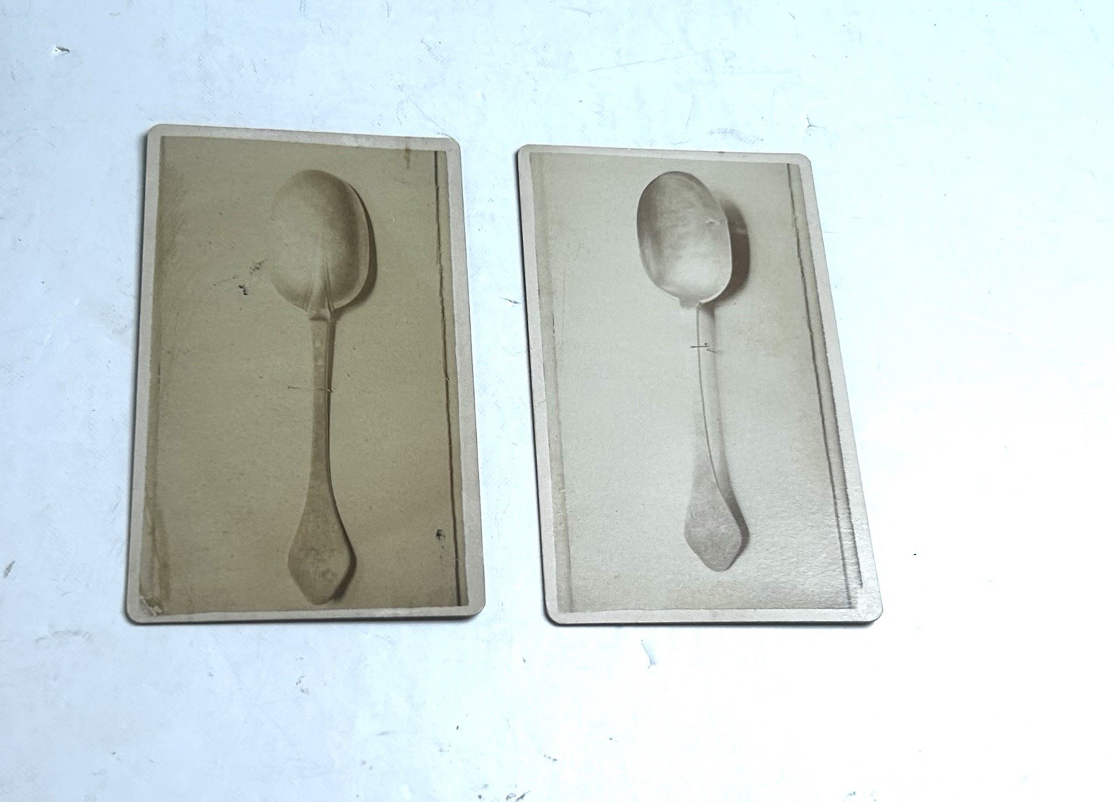 Rare 1883 Antique CDV Photos Daniel Leeds Colonial Silver Spoon Genealogy NJ