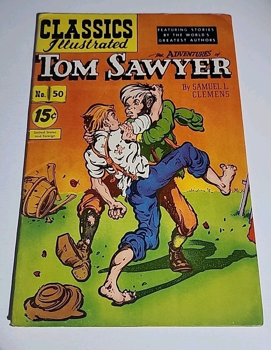 1948 CLASSICS ILLUSTRATED #50 THE ADVENTURES OF TOM SAWYER TWAIN COMIC BOOK 1948 CLASSICS ILLUSTRATED #50 THE ADVENTURES OF TOM SAWYER TWAIN COMIC BOOK