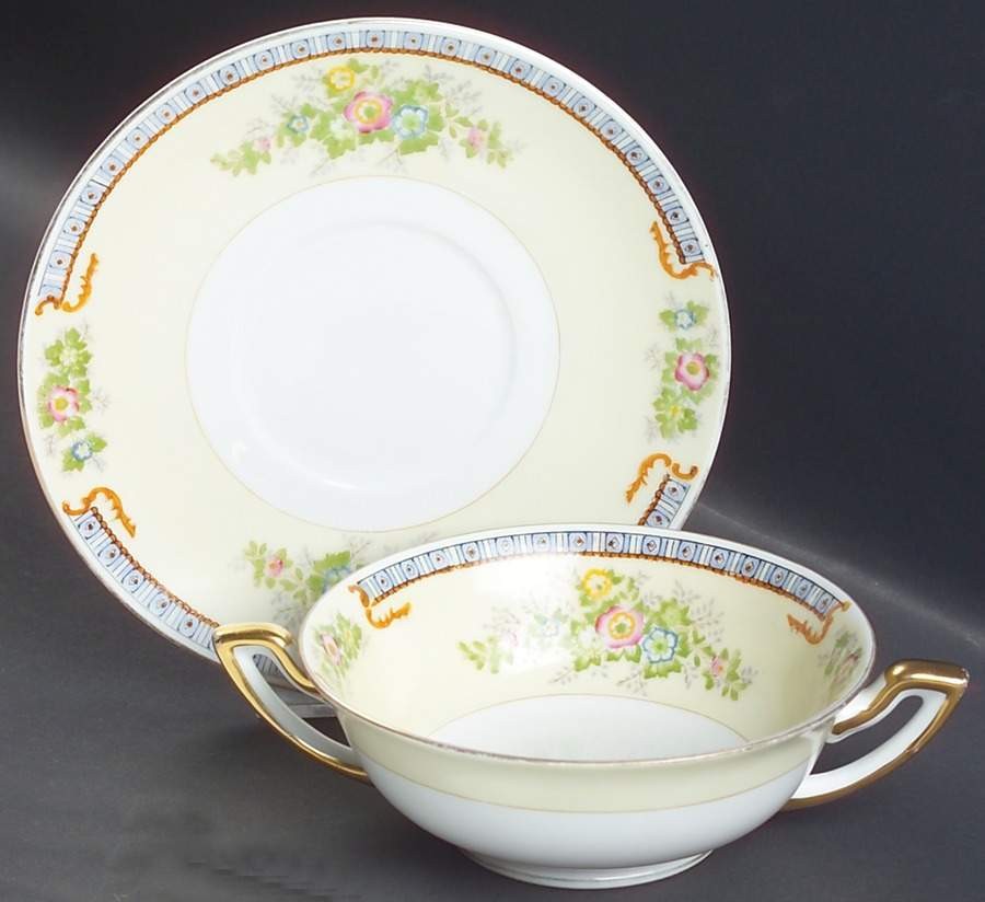 Meito Cecil Cream Soup & Saucer 6706587