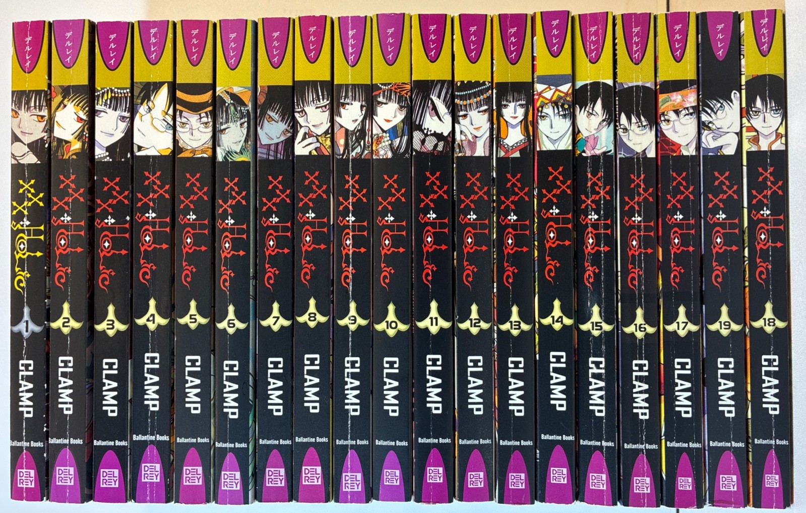 Rare Volumes 1-19 XxxHolic Clamp English Manga Del Rey Paperback set Rare Volumes 1-19 XxxHolic Clamp English Manga Del Rey Paperback set