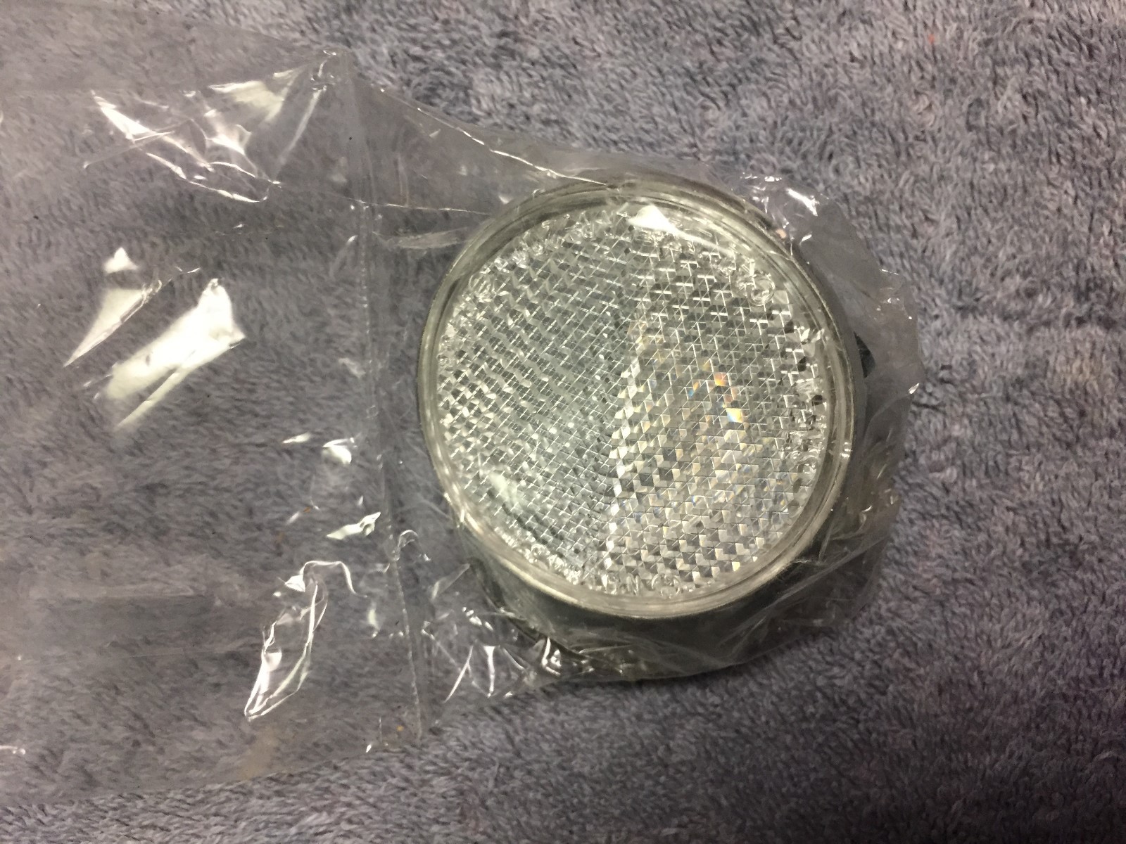 NOS PAIR OF TWO CLEAR RAMPAR WHITE BICYCLE FRONT REFLECTORS