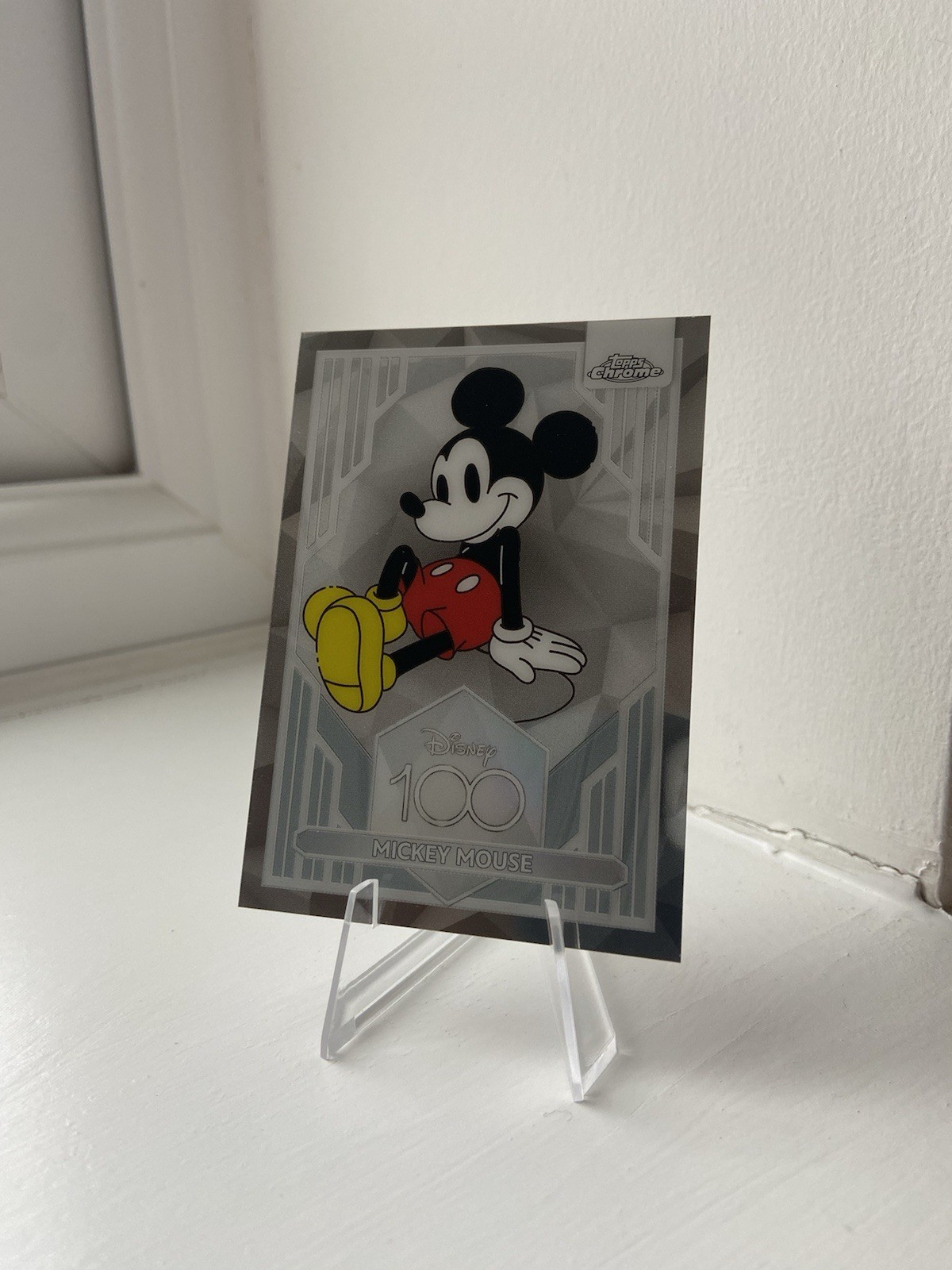 2023 Topps Disney Chrome 100 Mickey Mouse Base Card