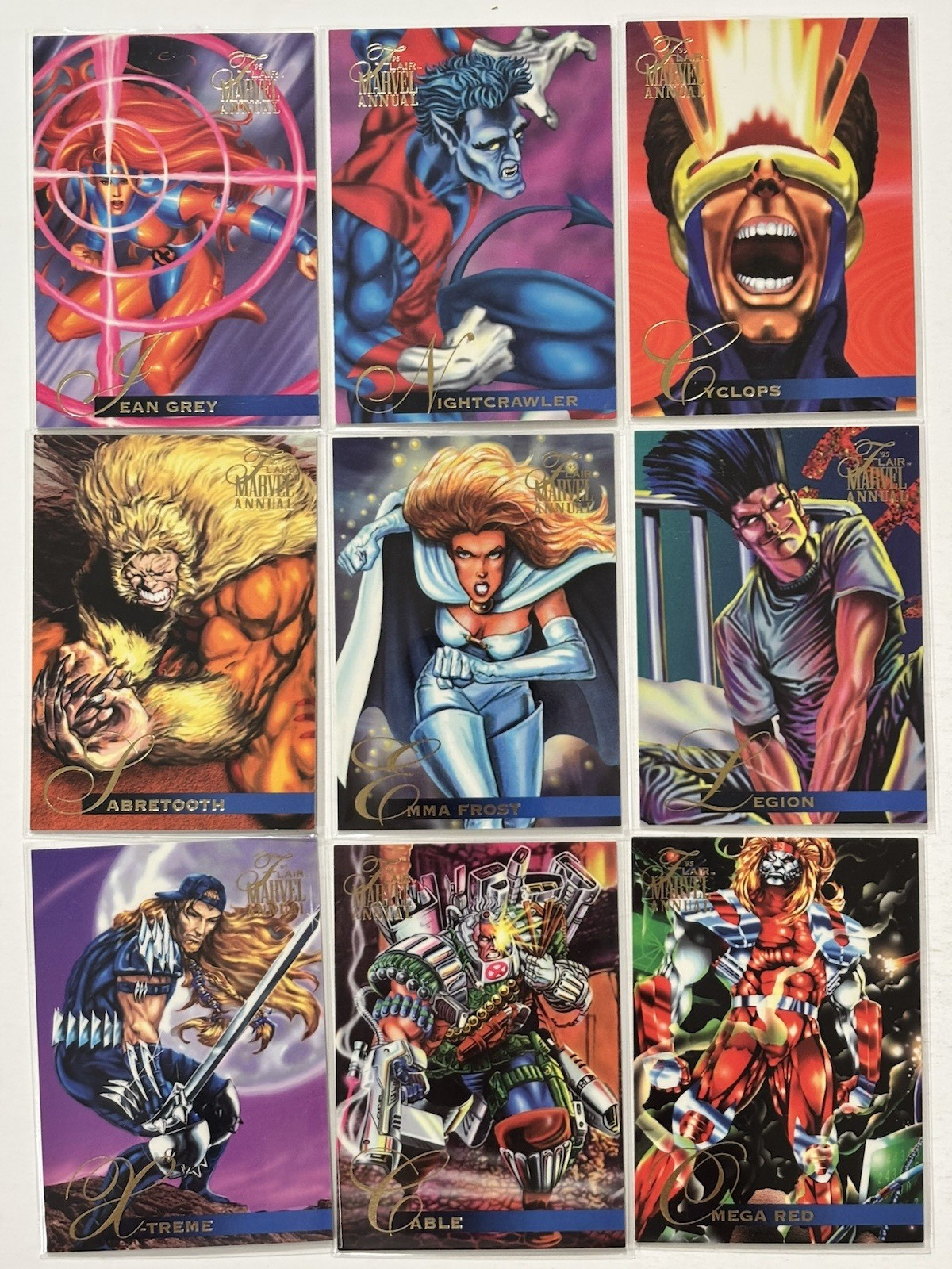 1995 Flair Marvel Annual 71 Card Set Base Powerblast Chromium Holoblast Duoblast