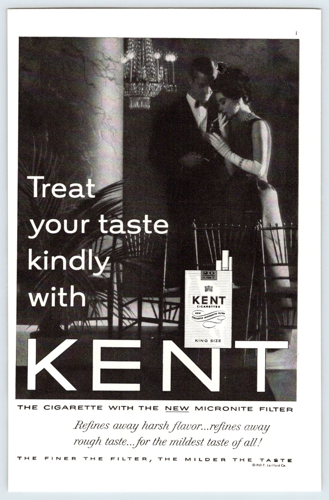 1963 ELEGANT COUPLE KENT CIGARETTES Vintage 6