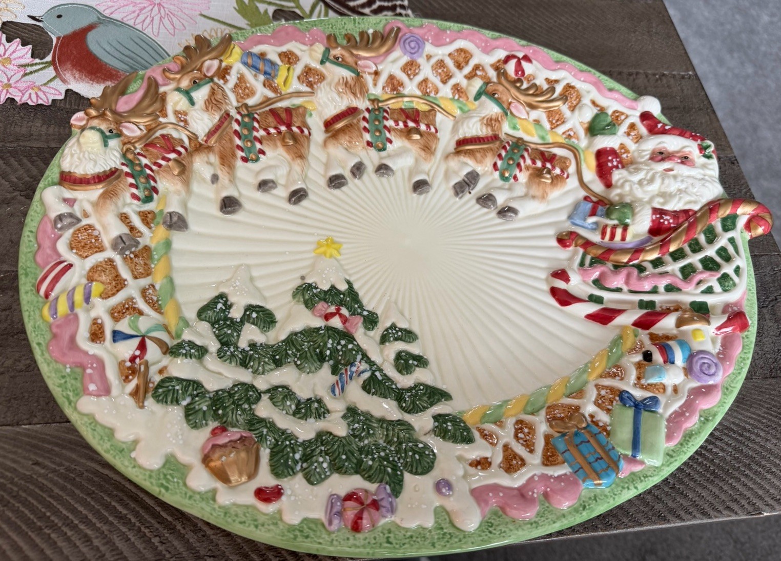 Rare & Vintage Fitz and Floyd Candy Lane Express Large 15” Oval Platter