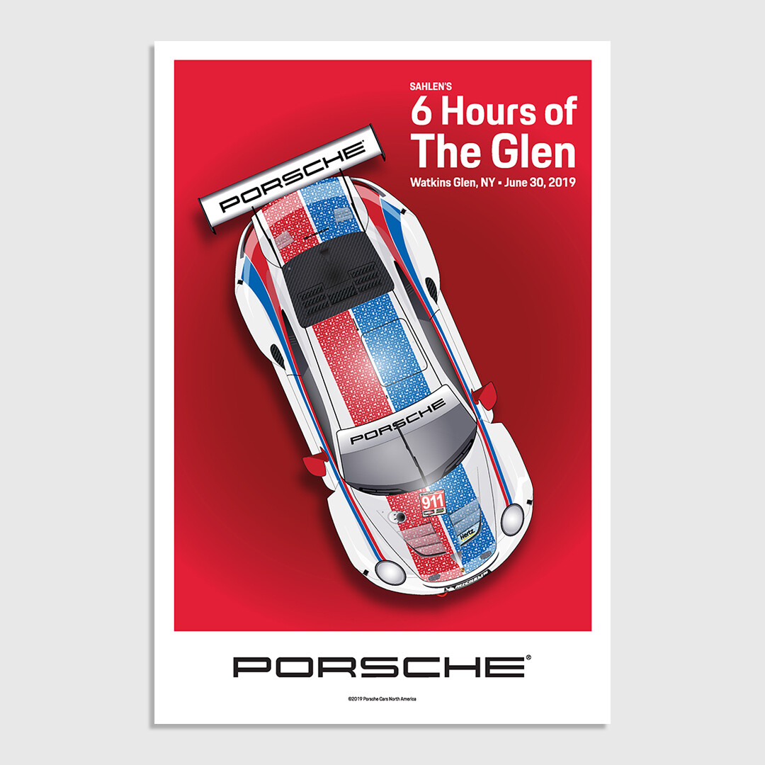 PORSCHE IMSA 6 HOURS OF THE GLEN 2019 RACE POSTER 12\