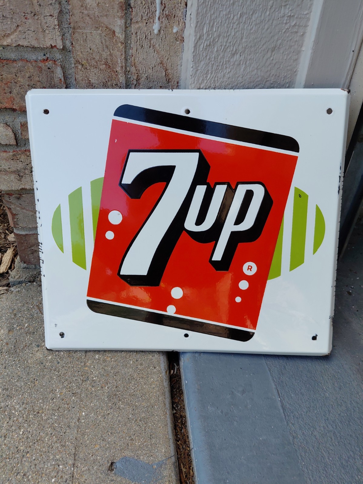 c.1950s Original Vintage Drink 7up Sign Porcelain Metal Coke Pepsi Soda Fresh Up c.1950s Original Vintage Drink 7up Sign Porcelain Metal Coke Pepsi Soda Fresh Up