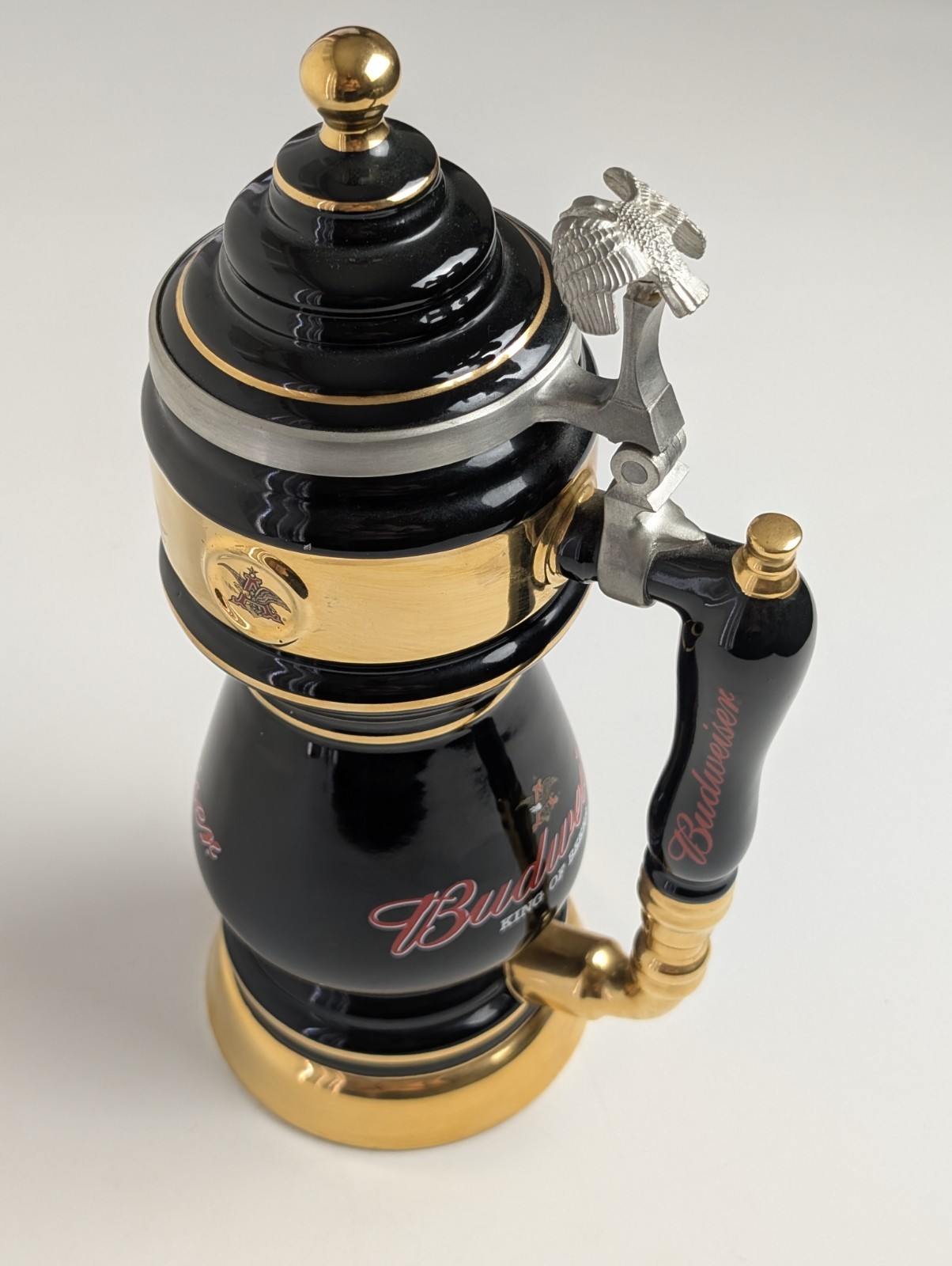 Budweiser Draught Tower II Stein CS542 Ceramarte Brazil 2002 Lidded Numbered