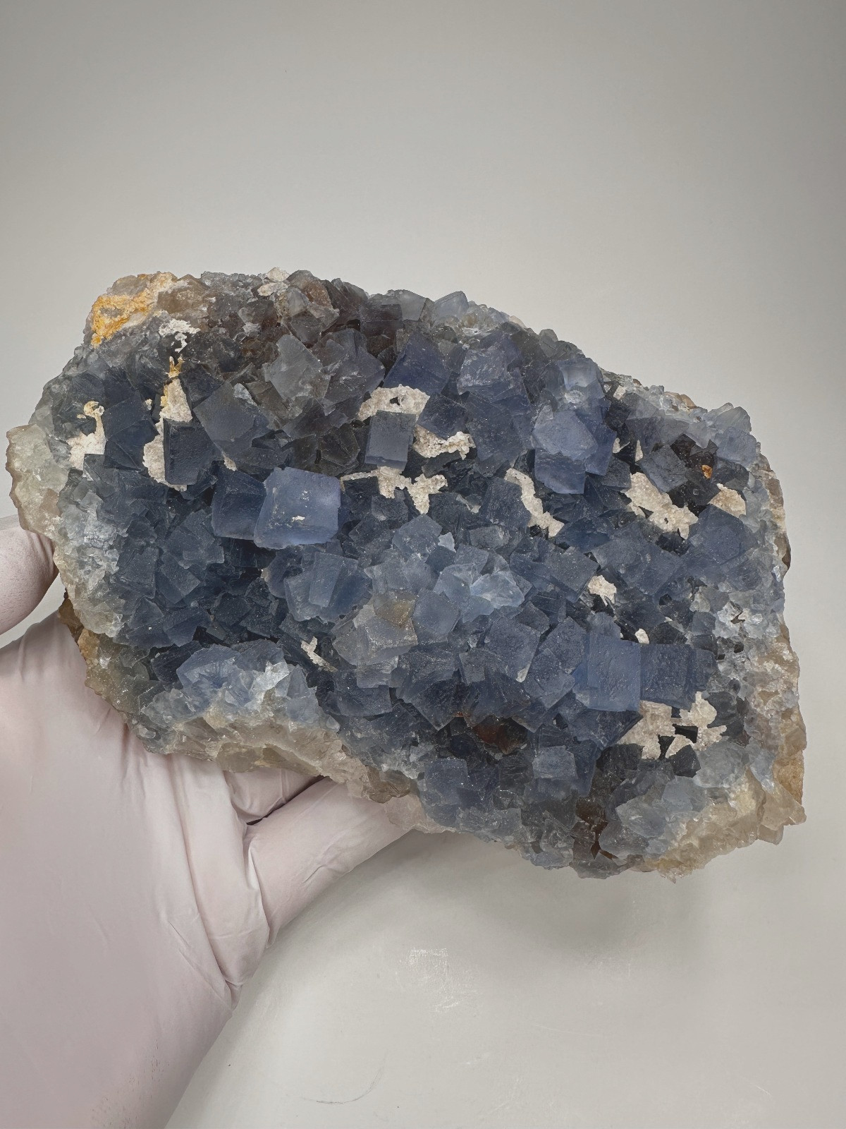 LARGE GEMMY Blue Fluorite & Quartz Crystal Specimen__Bingham , New Mexico LARGE GEMMY Blue Fluorite & Quartz Crystal Specimen__Bingham , New Mexico