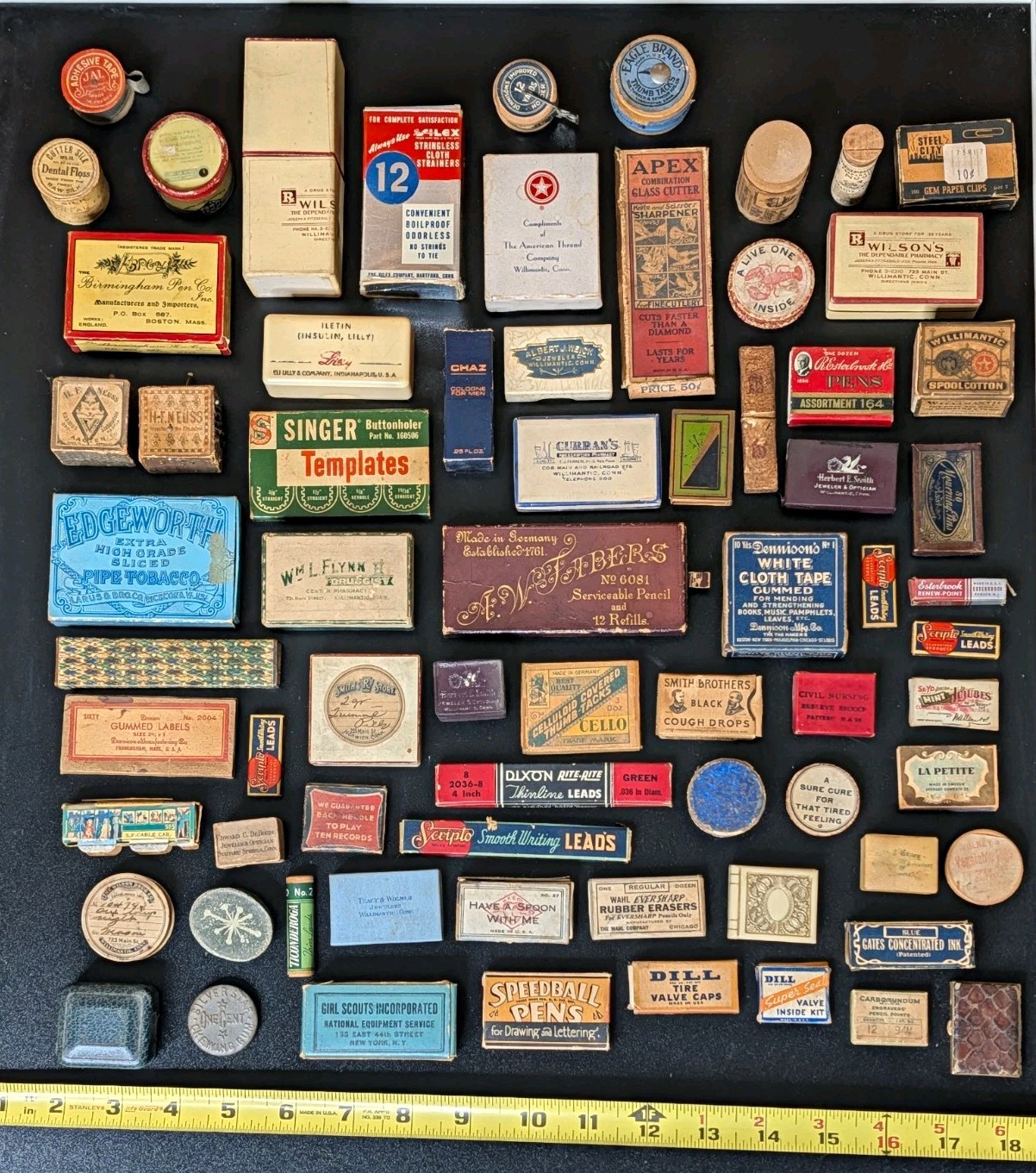 Huge Antique Advertising Lot 70+ Drugstore General Store Ephemera Boxes Tins Huge Antique Advertising Lot 70+ Drugstore General Store Ephemera Boxes Tins