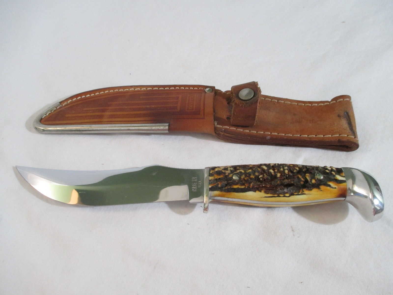 Case XX Vintage Stag Fixed Blade Knife with Sheath 523-5