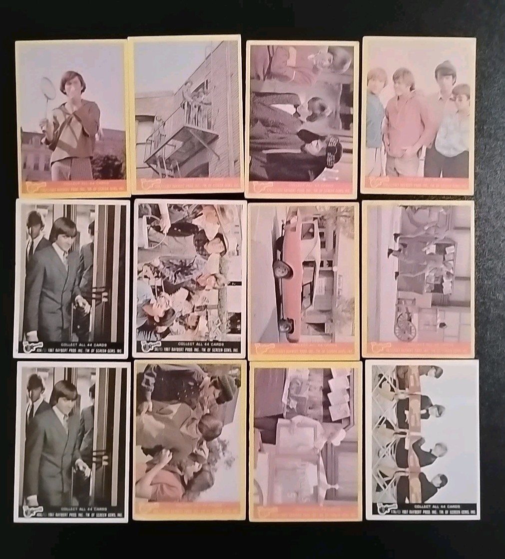 1967 Donruss The Monkees Trading Cards - 12 Cards - Series A and B