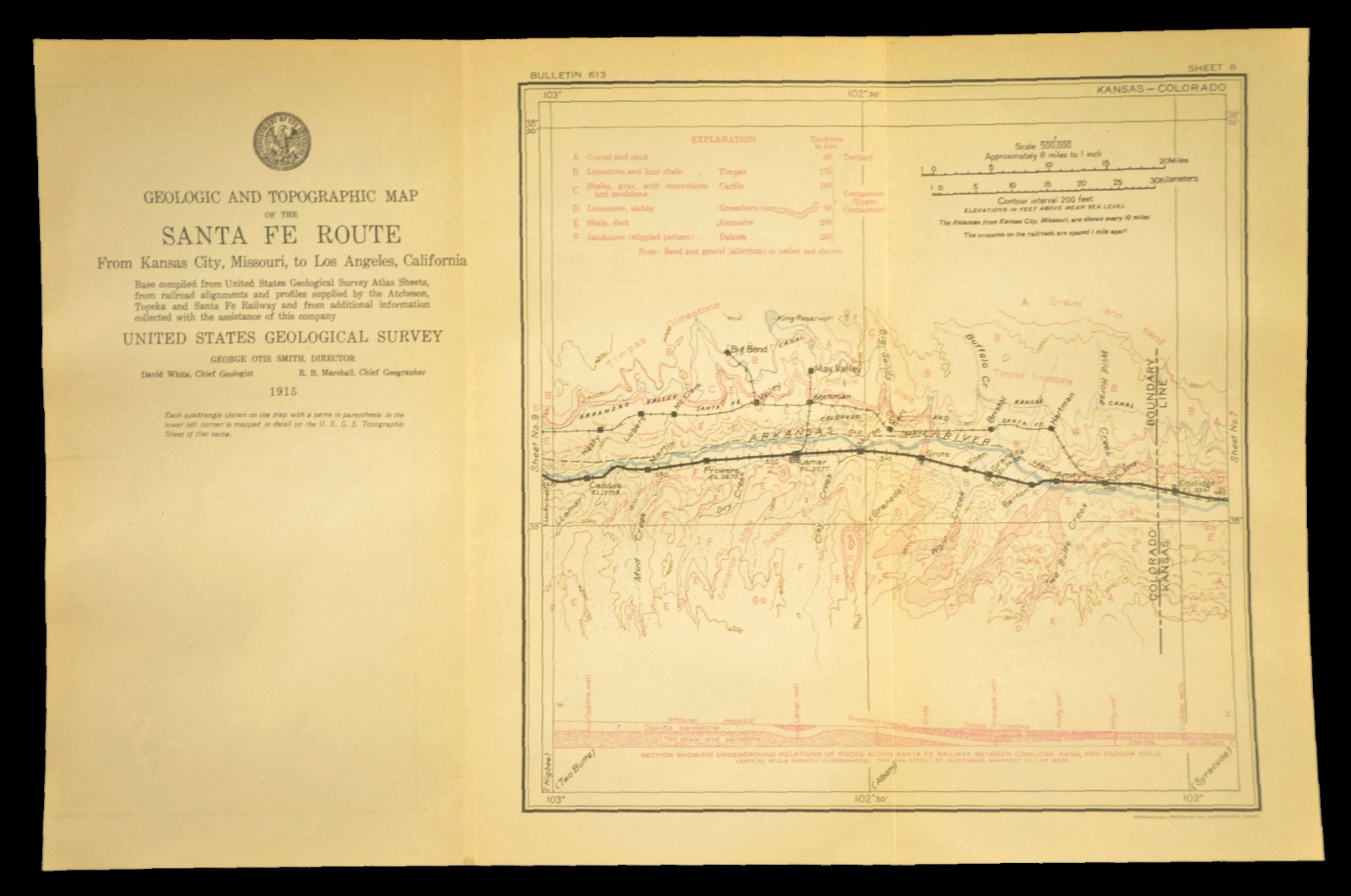 1915 Antique Santa Fe Railroad Map Line Prowers Colorado Martin CO Caddoa Lamar 1915 Antique Santa Fe Railroad Map Line Prowers Colorado Martin CO Caddoa Lamar
