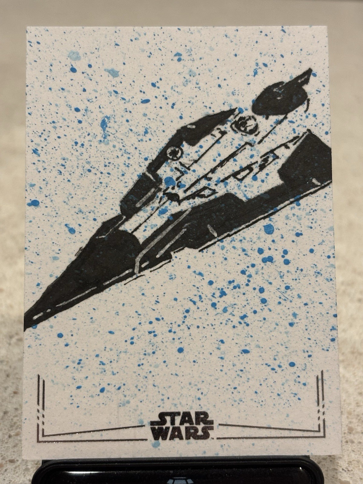 2026 Star Wars Chrome Galaxy 1/1 Sketch Card  - Jedi Fighter by Sir Edmund Duke 