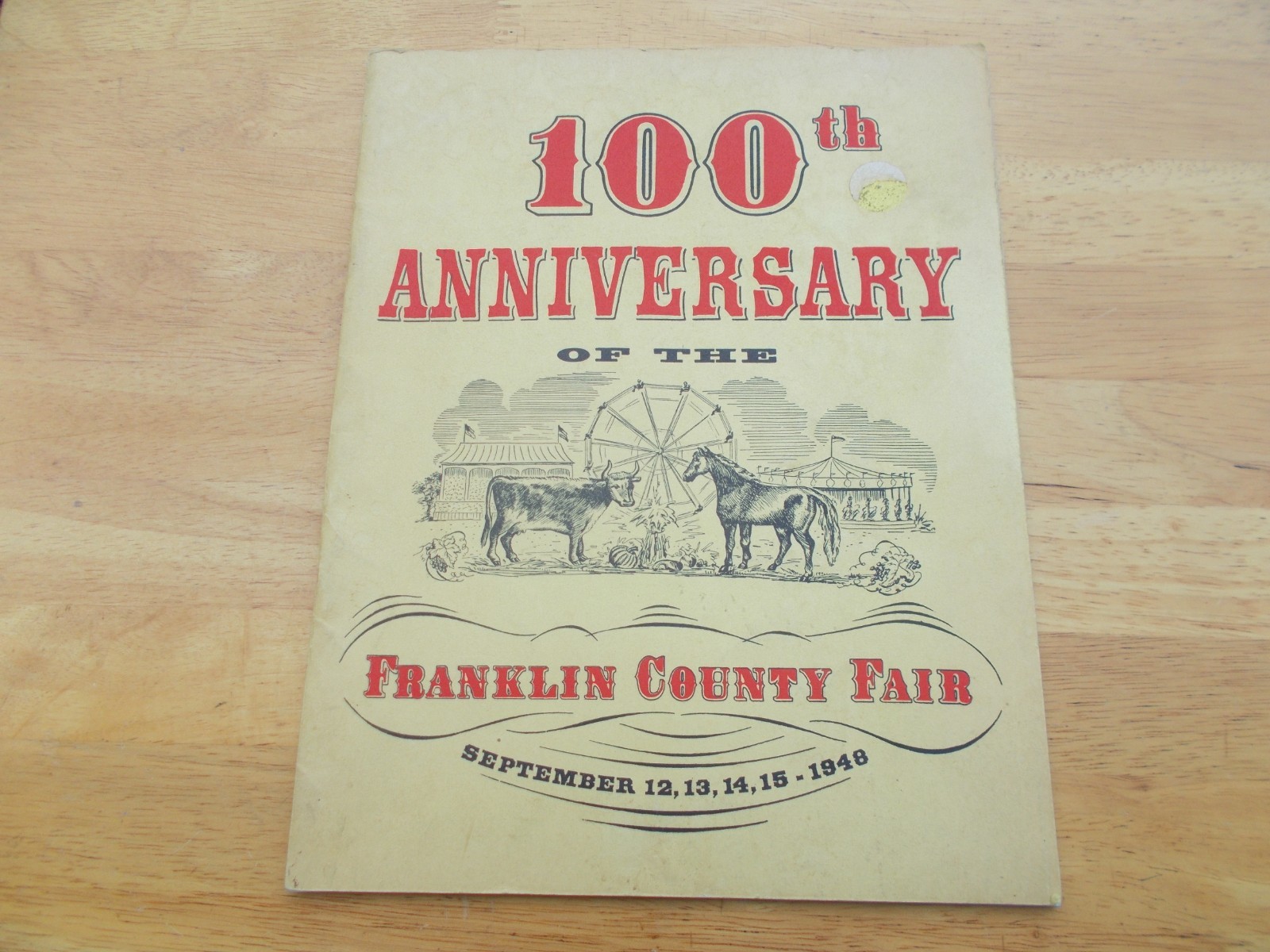 vtg FRANKLIN COUNTY FAIR 🐷 🐑 program w/ ads 1909 POSTCARDS Greenfield MA Mass