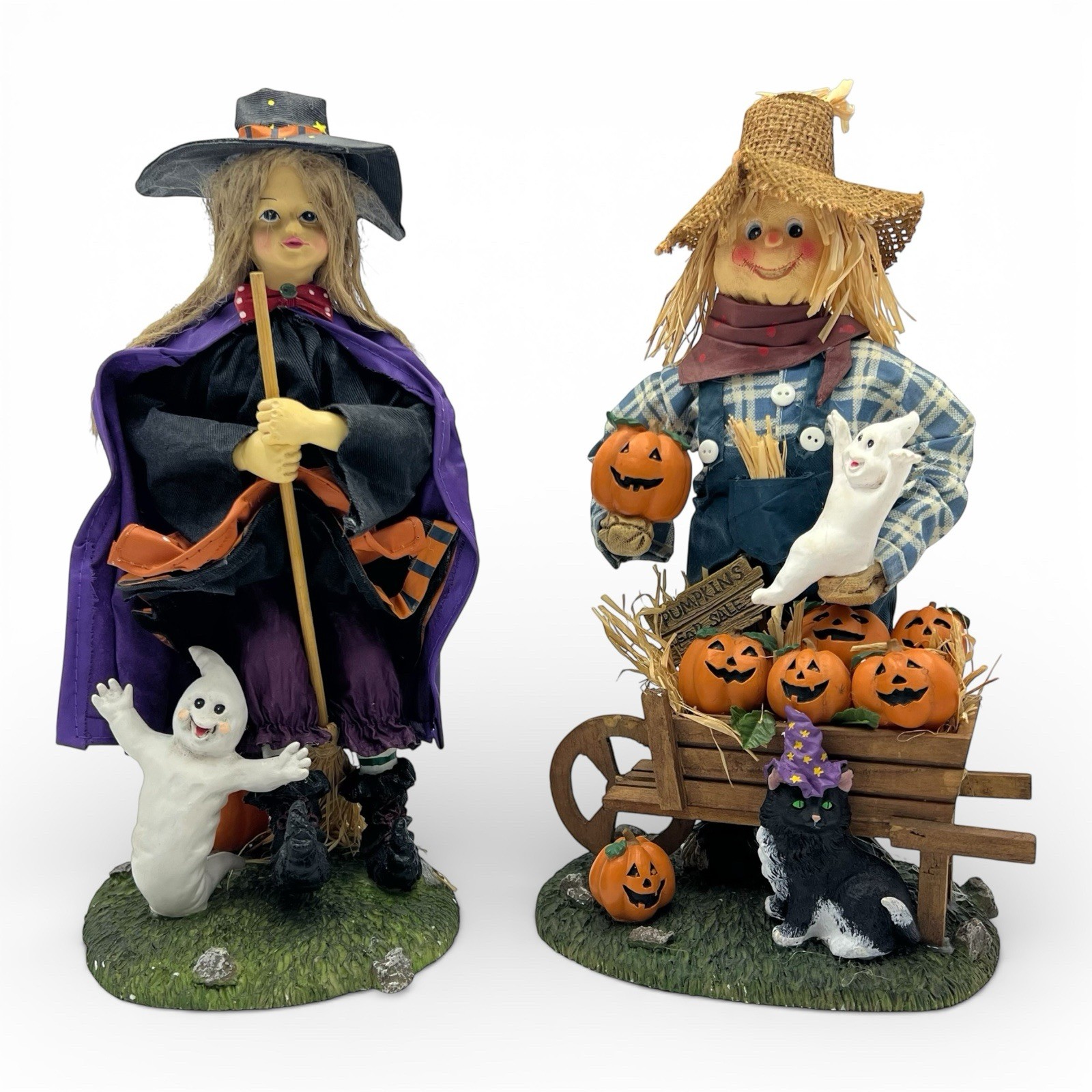 Vintage Halloween Scarecrow And Witch 13\