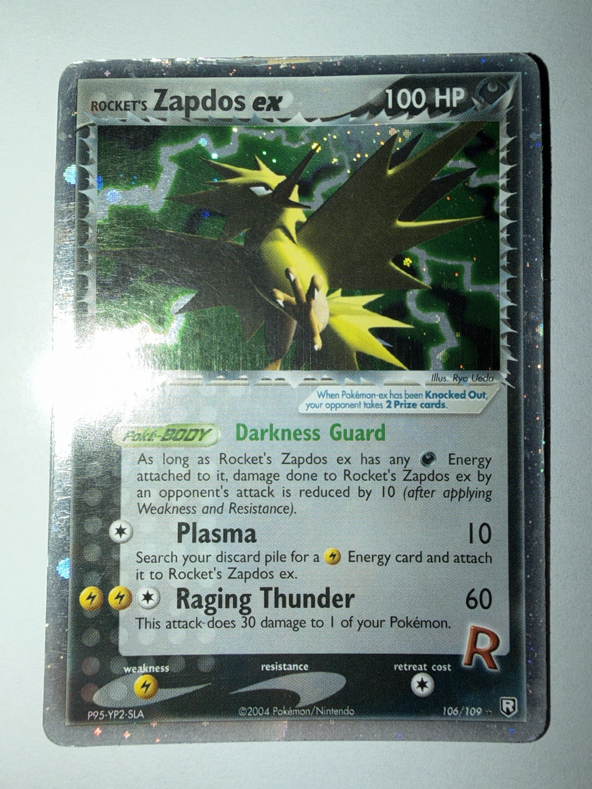 Rocket's Zapdos ex 106/109 Pokemon Card Ex Team Edition Rocket Returns English.