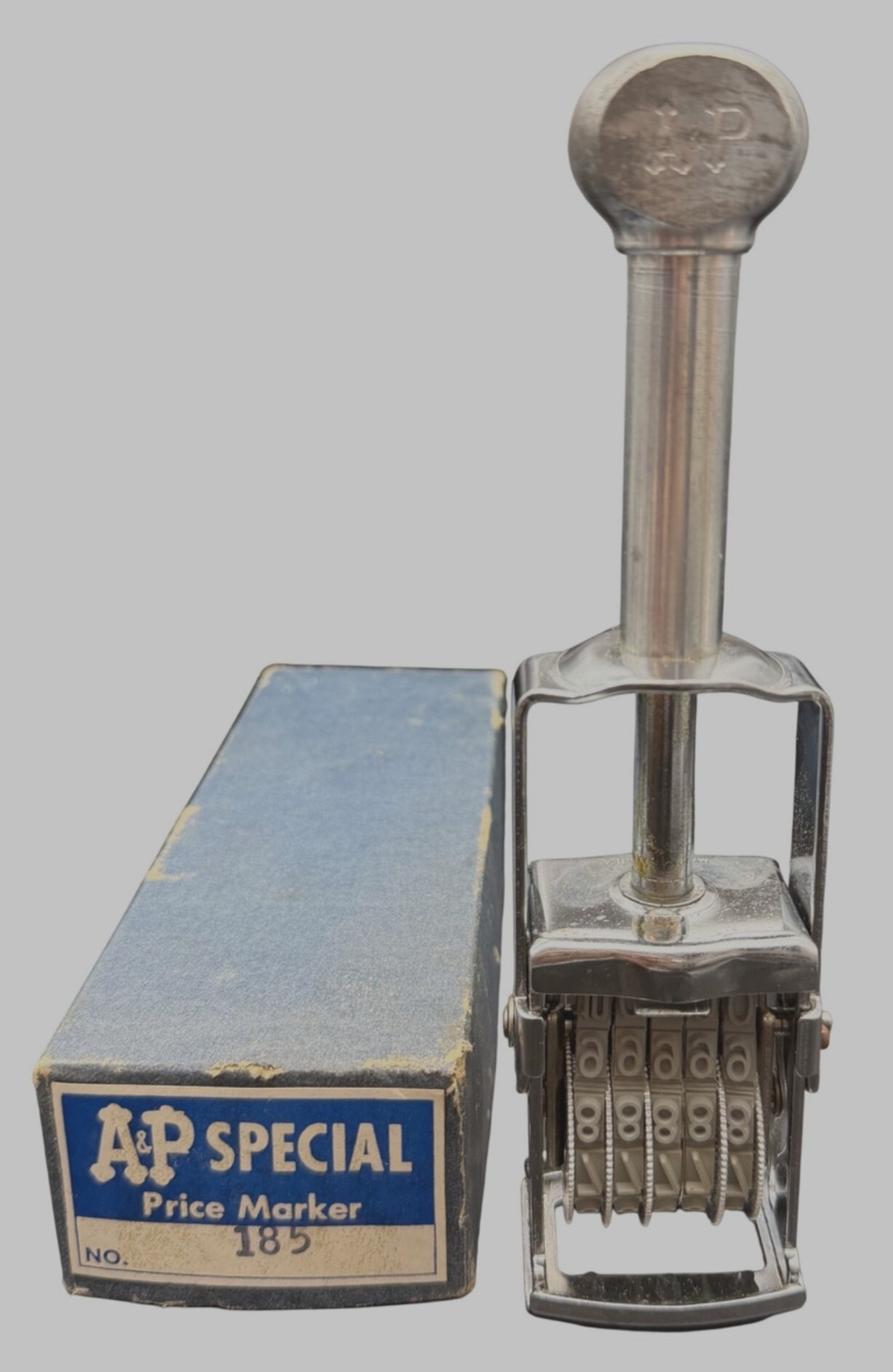 Vintage A&P Grocery Store Price Marker Garvey 185 Stamp Engraved Box Manual NOS Vintage A&P Grocery Store Price Marker Garvey 185 Stamp Engraved Box Manual NOS