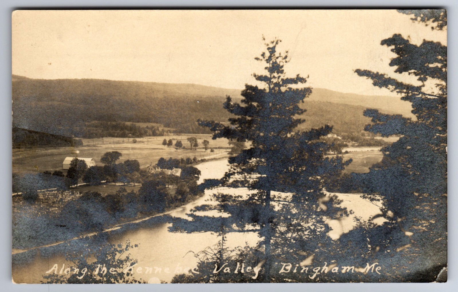 C.1910 RPPC BINGHAM, ME KENNEBEC VALLEY MILFORD BAKER REAL PHOTO Postcard P42
