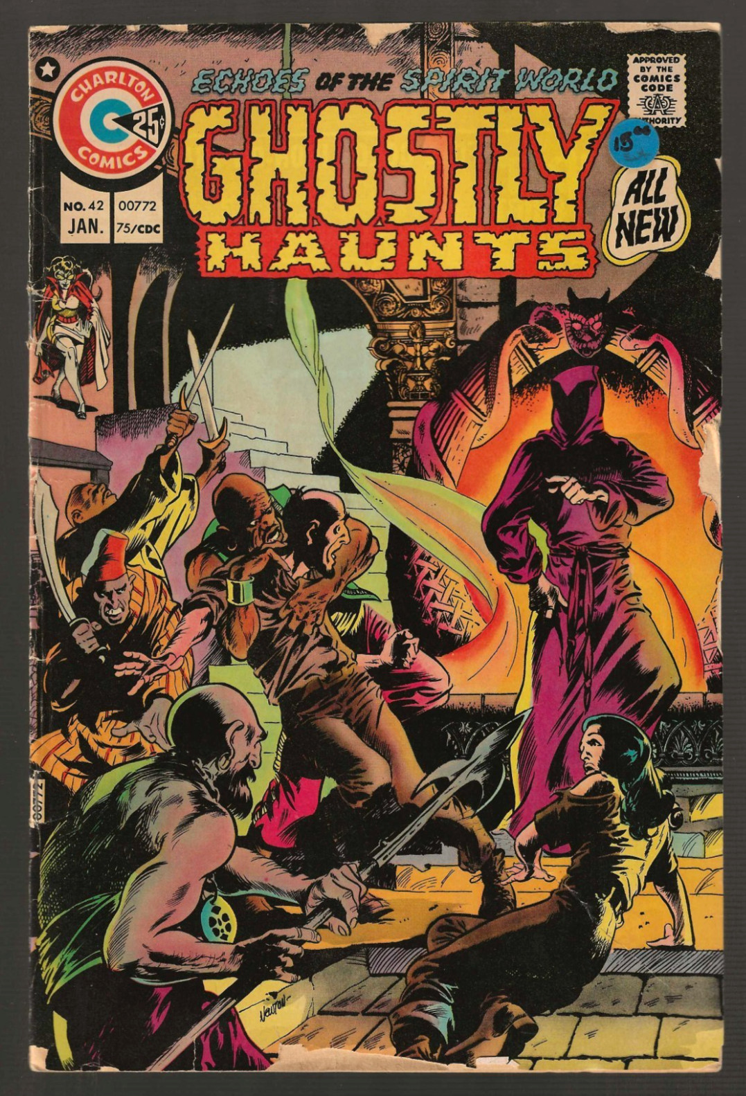 Ghostly Haunts # 42  (3.0) 1/1975 Charlton 25c Bronze-Age Horror Comic 💀