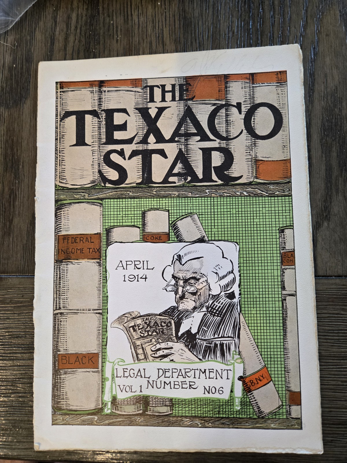 VTG Rare 1914 April The Texaco Star Magazine Legal Department Gas Oil