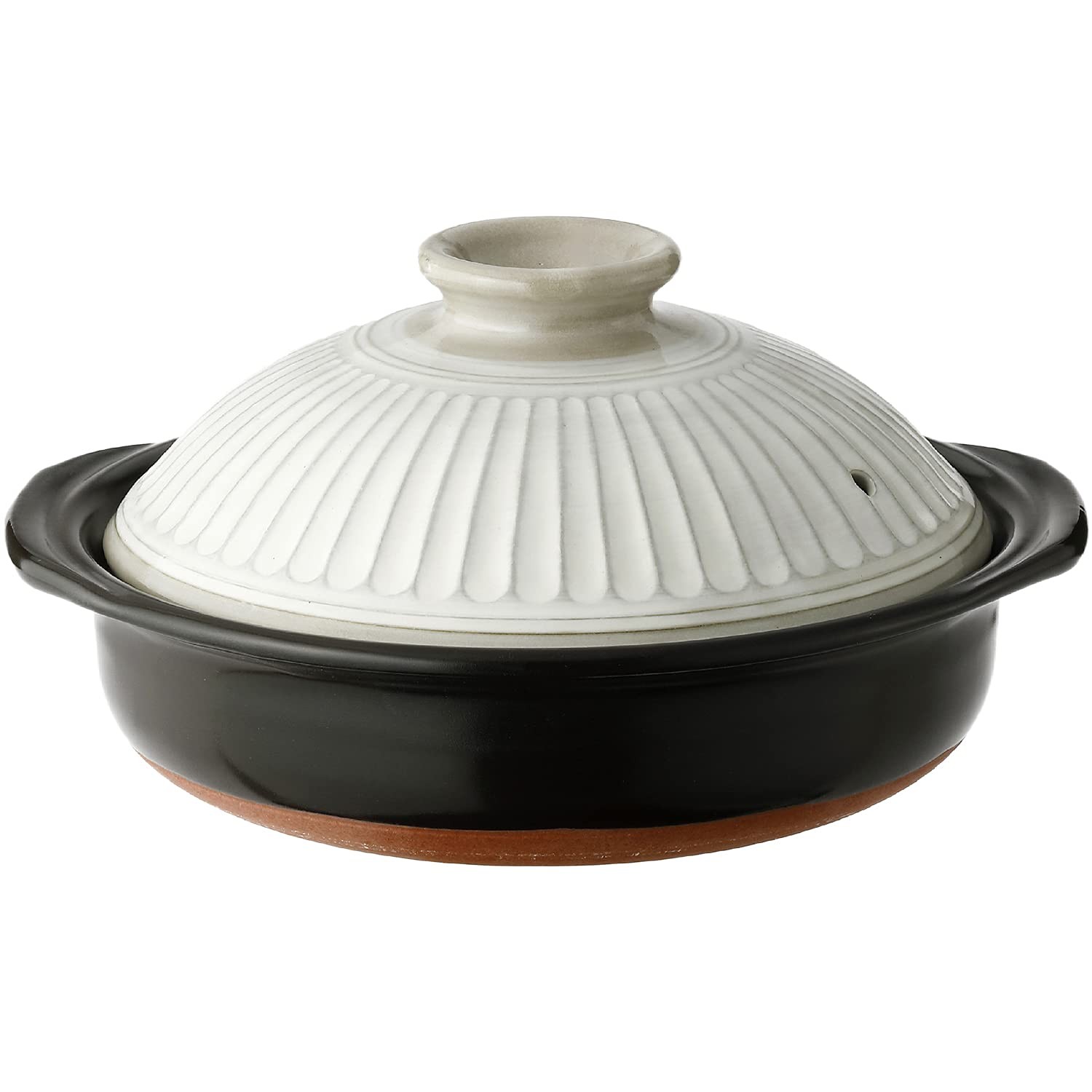 Ginpo Pottery Earthenware Pot, Chrysanthemum Design, Powder Glaze, Size 6, 1-Pe_