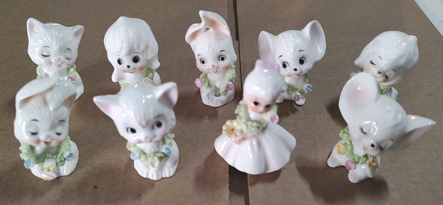 Lot of 9 Vintage White Napco 2 Lot of 9 Vintage White Napco 2