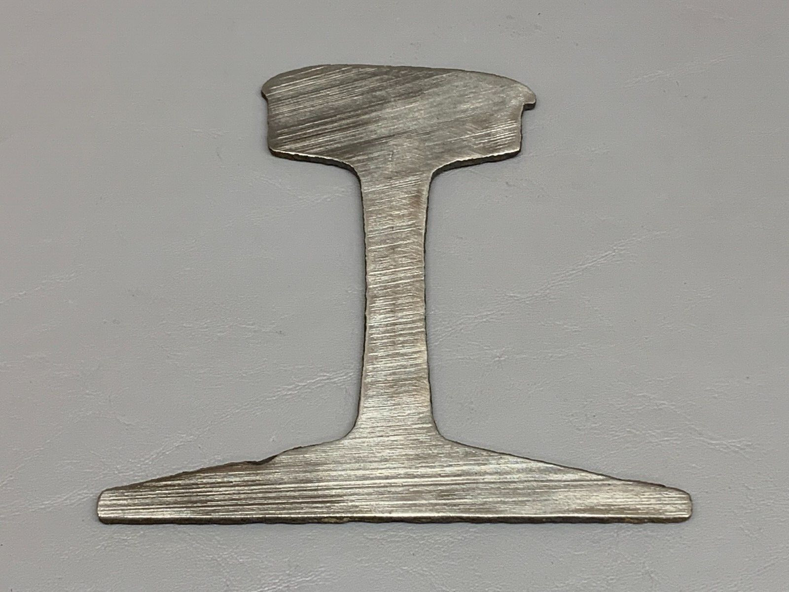 1/8” Thin Slice Railroad Train Track Rail Sliver 5-1/4” Tall 5-3/8” Wide at Base