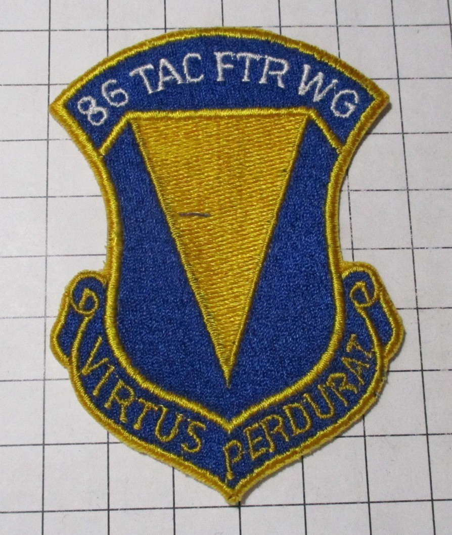 USAF MILITARY PATCH: #01028 86TH TACTICAL FIGHTER WING USAFE F-4 PHANTOM II ERA