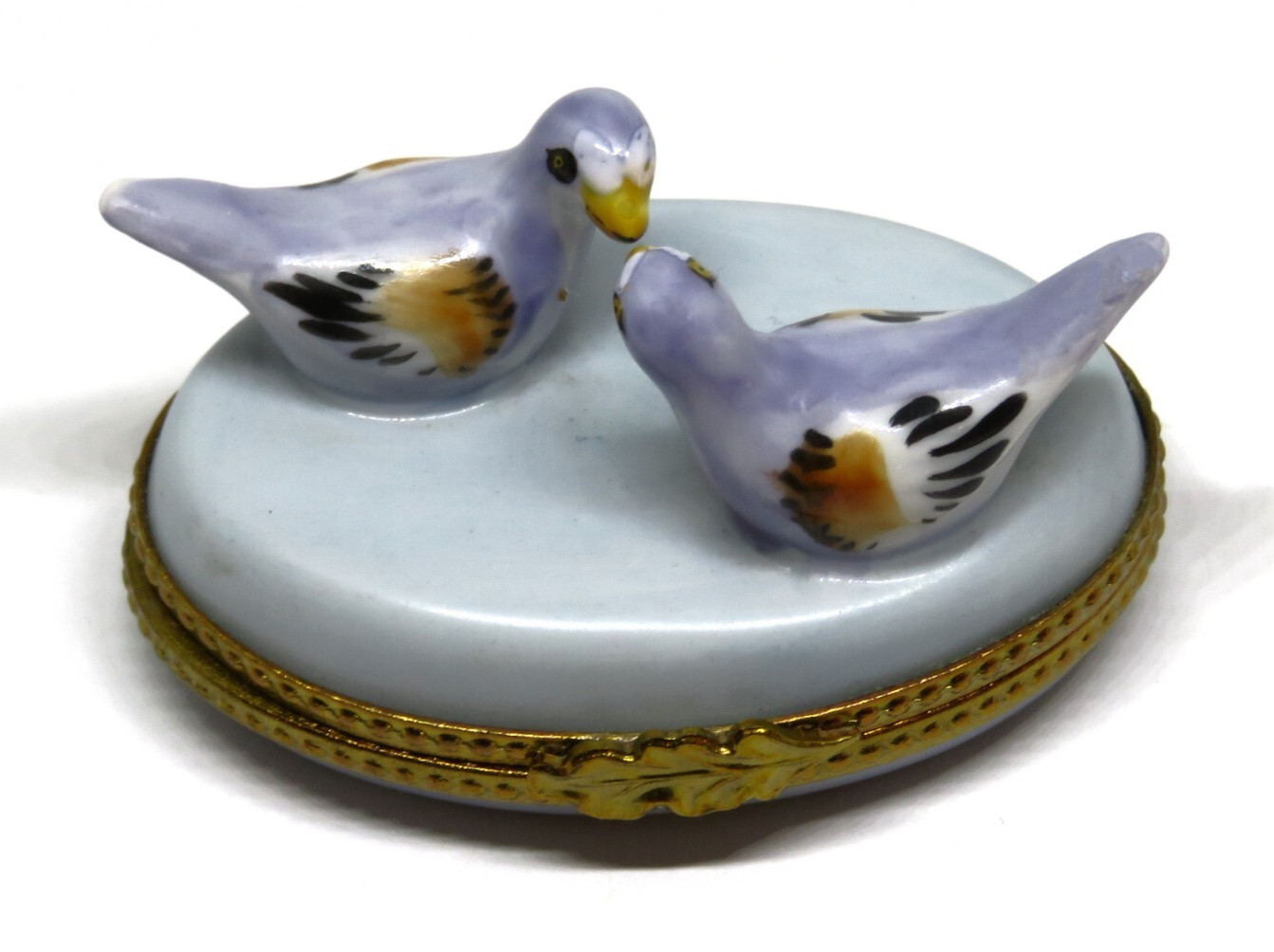 LIMOGES BOX ~ VINTAGE PAIR OF LOVEBIRDS ~ LOVE BIRDS ~ \