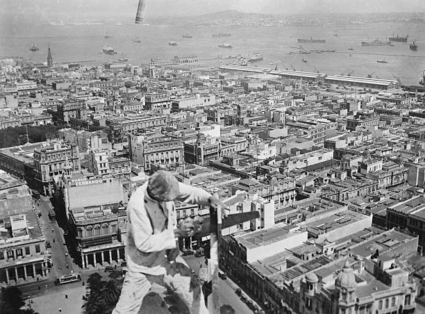 general view harbor at Montevideo Uruguay which faces on the Ri- 1928 Old Photo