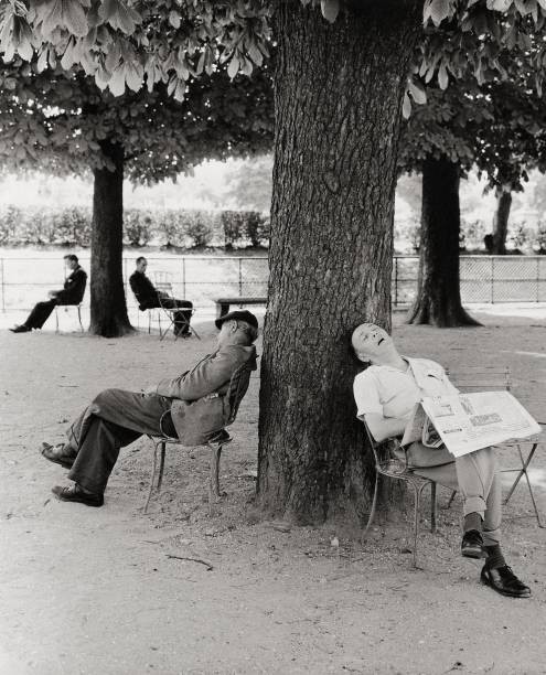 Tuileries gardens Paris 1957 Historic Old Photo