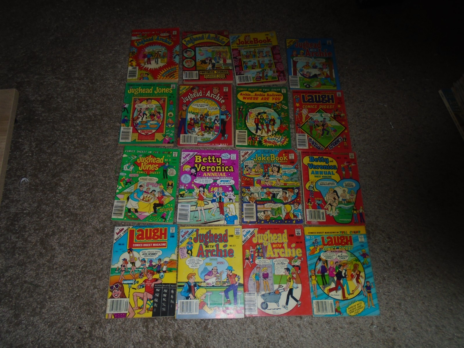 Vintage Archie Comics Digest lot  70's great shape, GGA LOT of 16