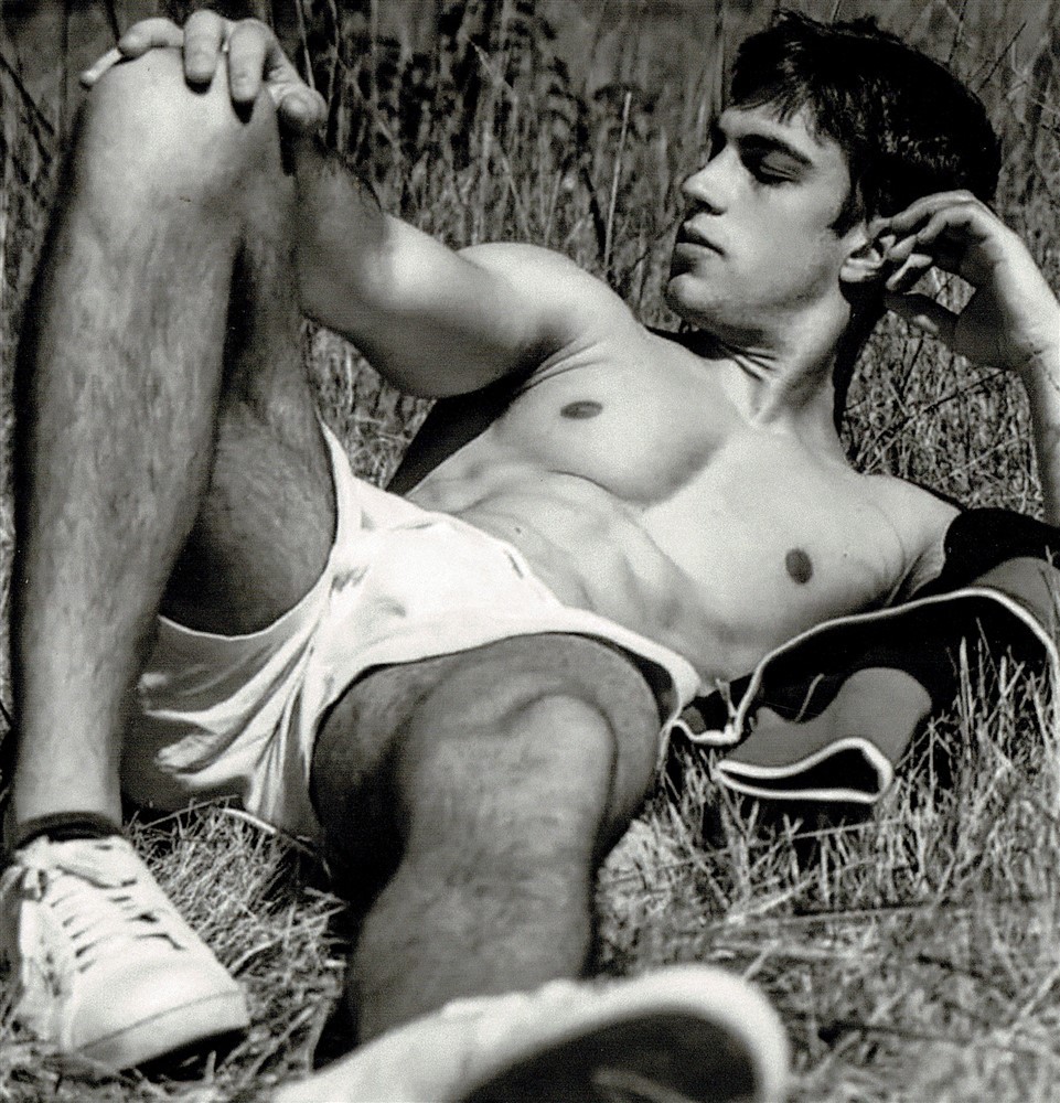 Athletic Man Reclining in a Field 4x6 reprint Gay Gentleman\'s collection