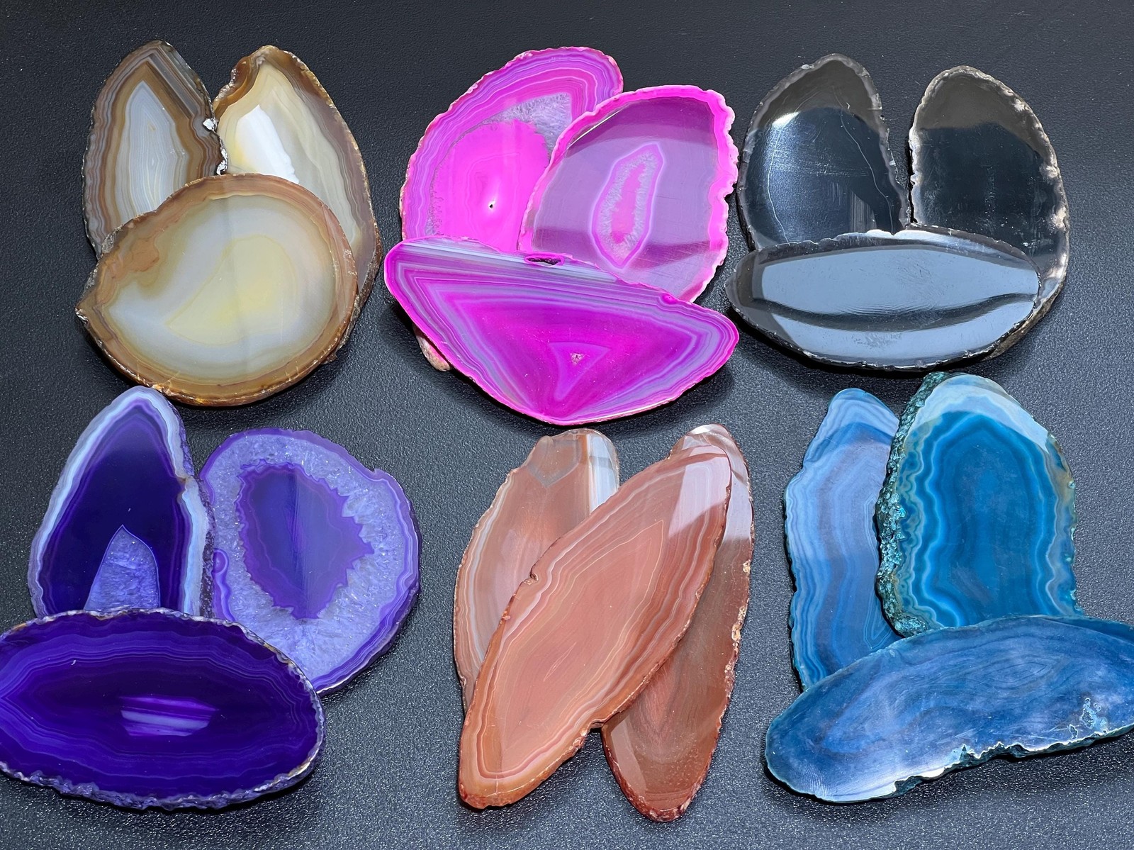 Oval Agate Slices (By The Piece)(2.5-4.5 Inches)(Size #1) Wholesale Polished Oval Agate Slices (By The Piece)(2.5-4.5 Inches)(Size #1) Wholesale Polished