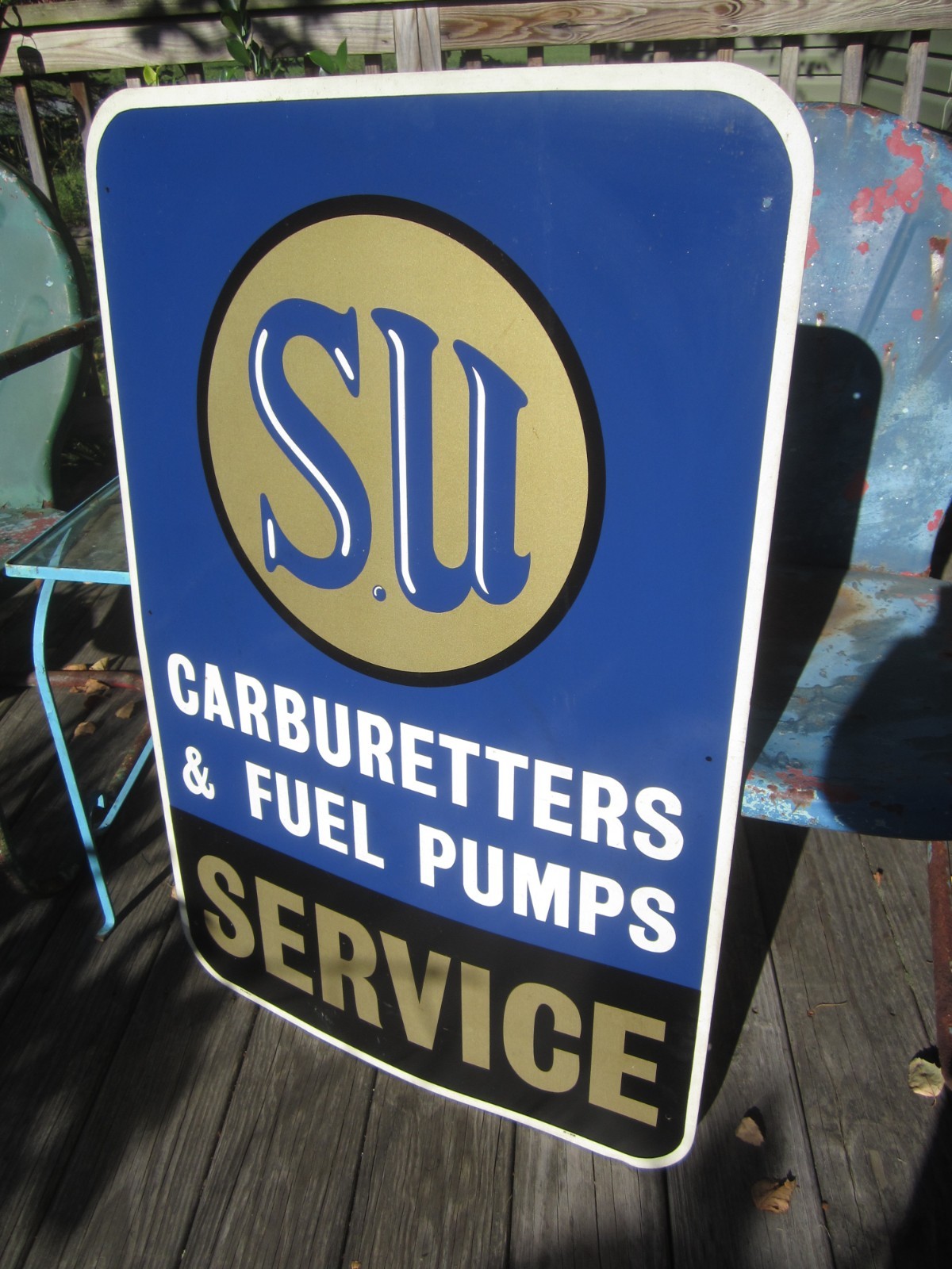 Vintage ORIGINAL NOS - SU CARBURETTERS DEALER SERVICE SIGN - SUPERBLY RARE Vintage ORIGINAL NOS - SU CARBURETTERS DEALER SERVICE SIGN - SUPERBLY RARE