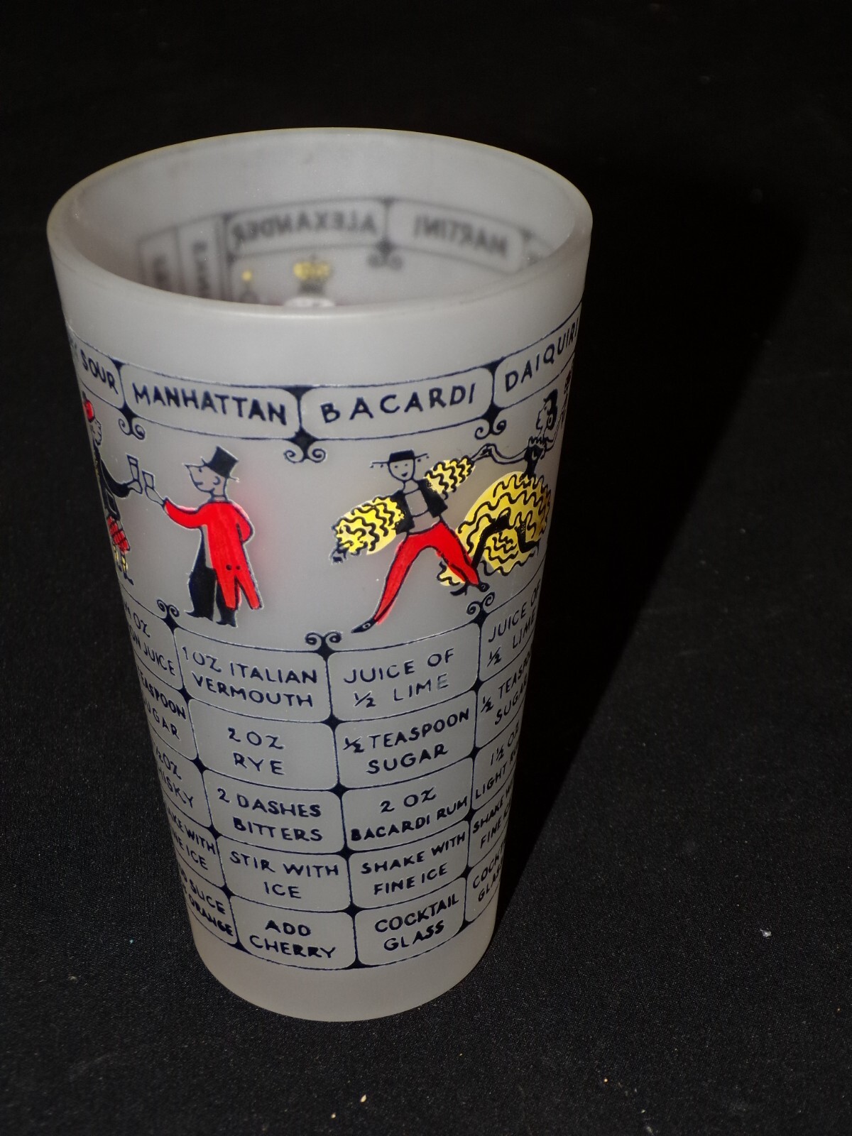 Vintage Cocktail Drink Glass Shaker Mixer [gg631]