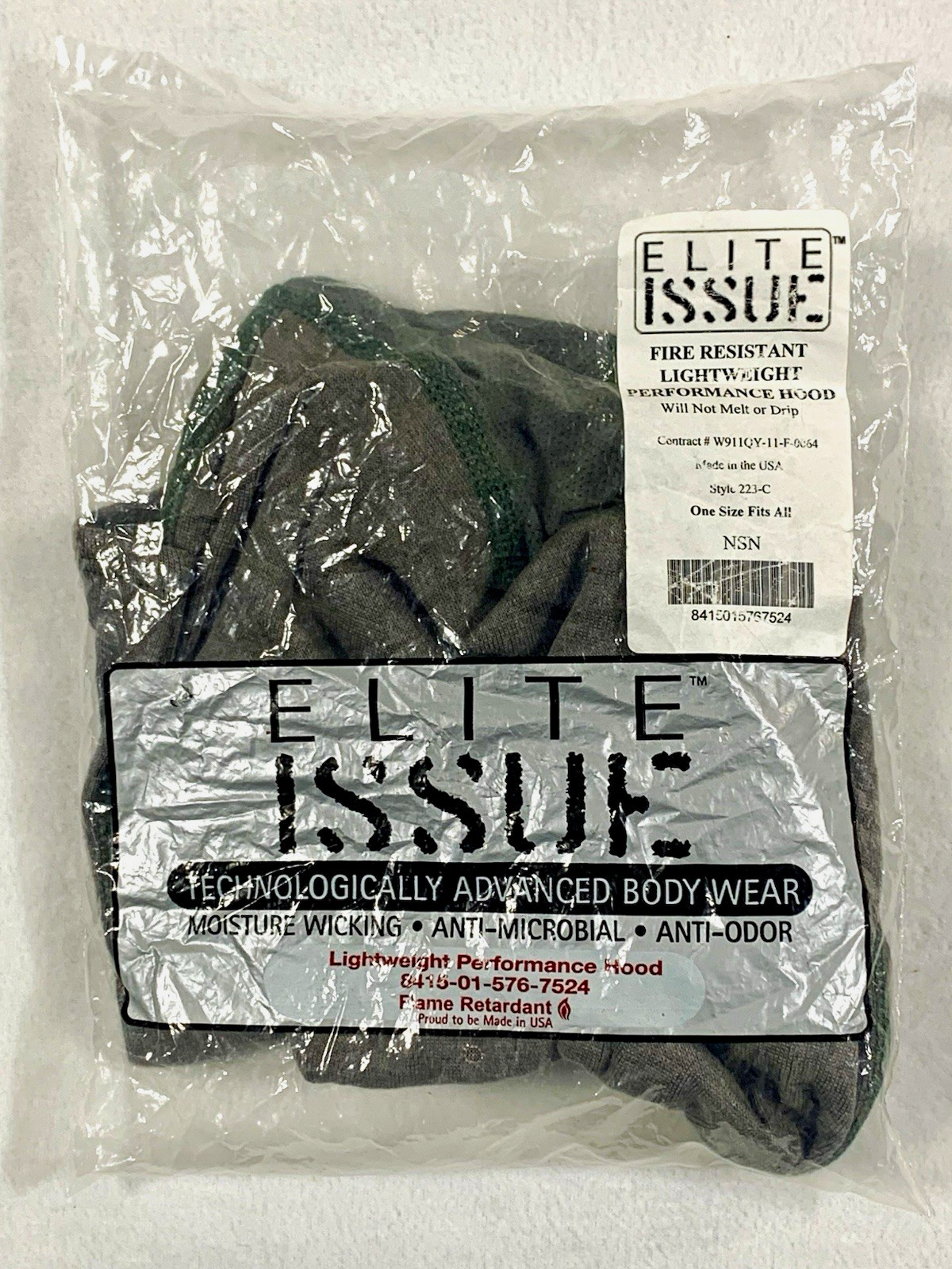 NEW Elite Issue Fire Resistant Lightweight Performance Hood Style 223-C One Size