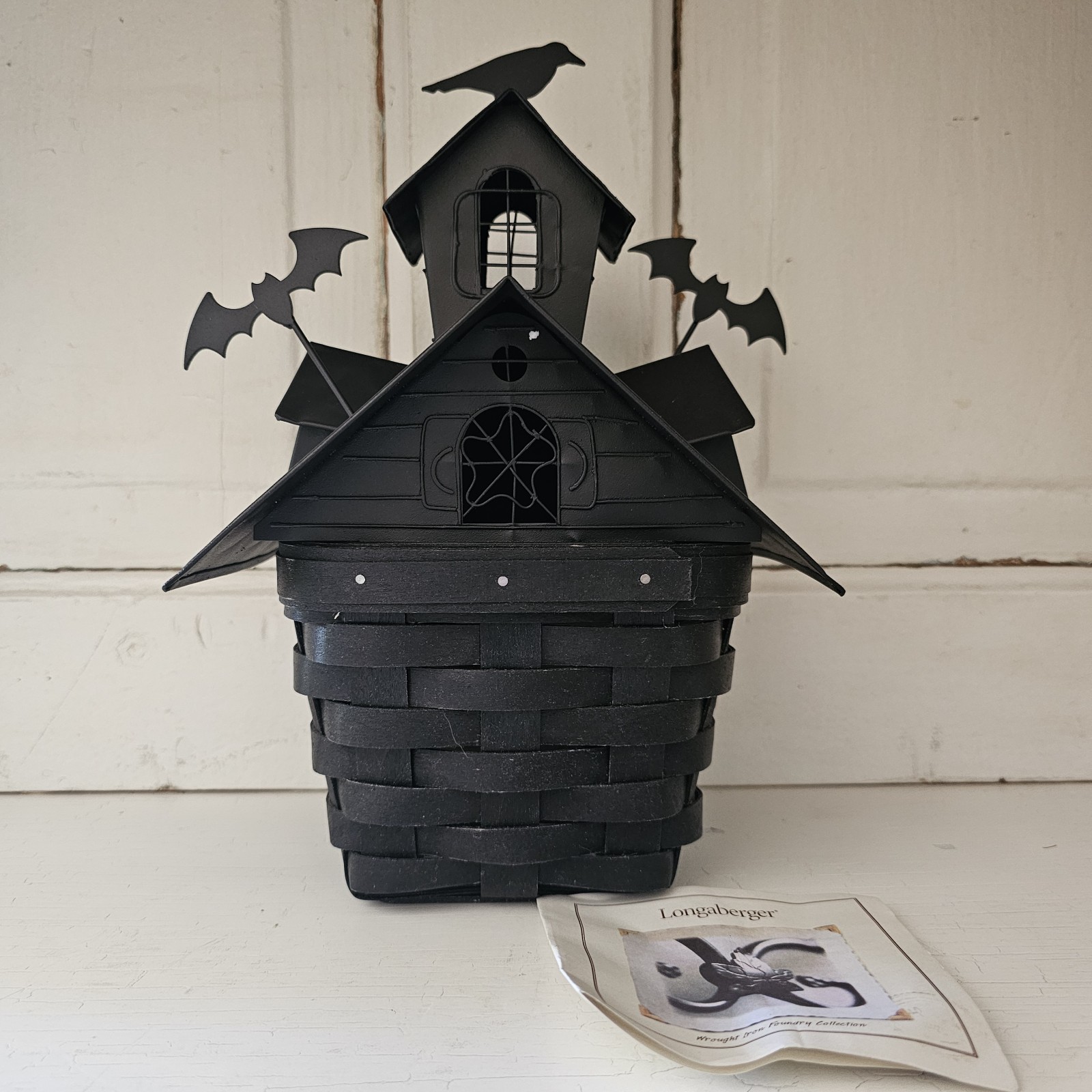 Longaberger 2012 Haunted House Basket & Metal Roof Topper Longaberger 2012 Haunted House Basket & Metal Roof Topper
