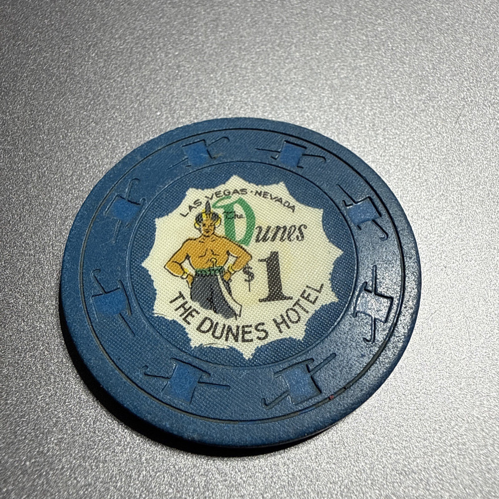 Vintage The Dunes Hotel, Las Vegas, Nevada $1 casino chip