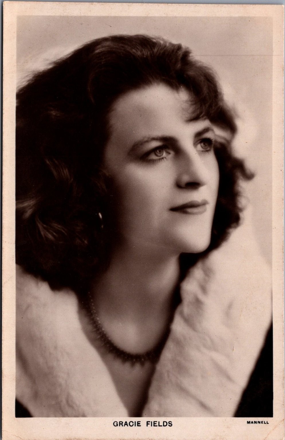 Gracie Fields Real Photo Postcard RPPC British Actress Singer Portrait