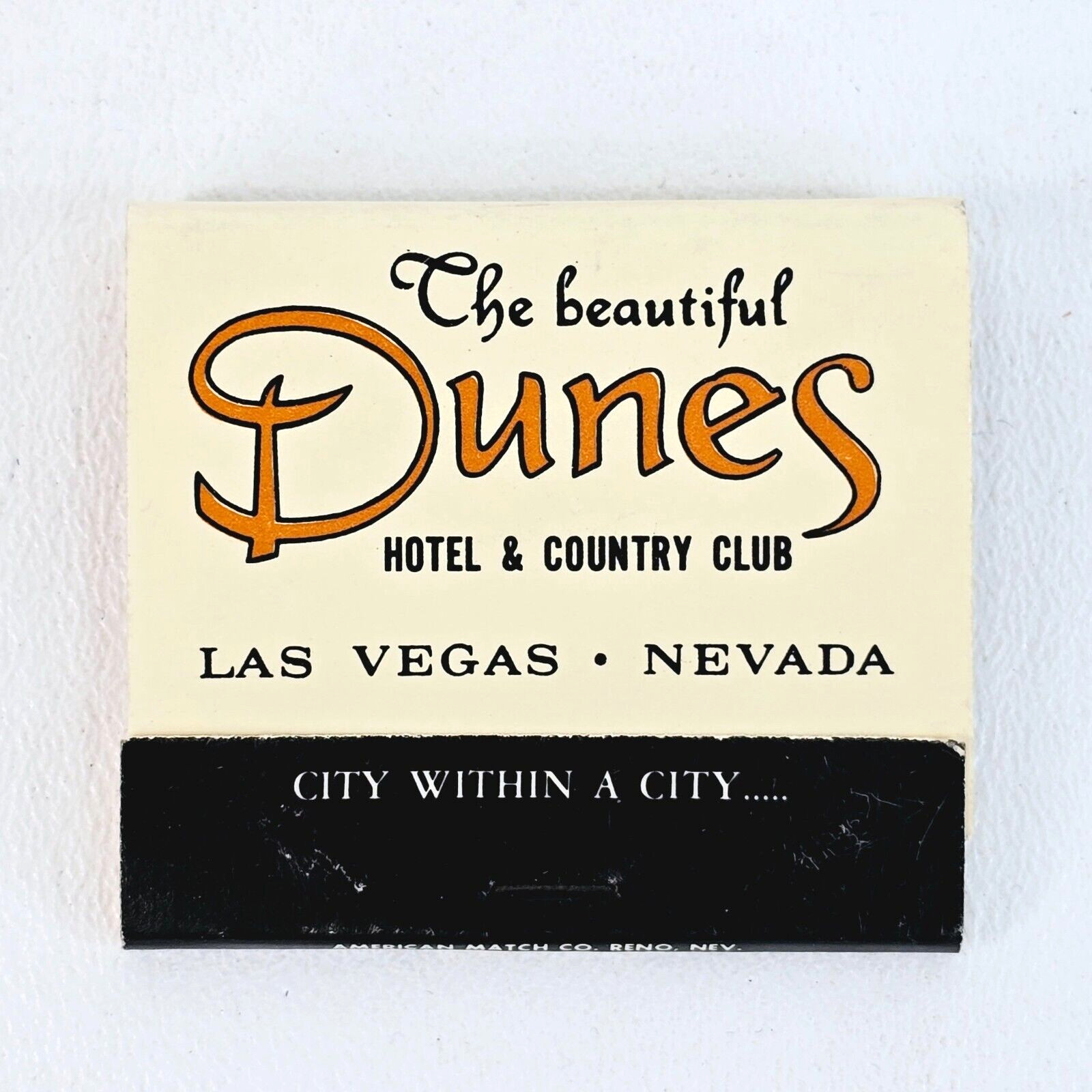 The Beautiful Dunes Las Vegas Hotel & Country Club Advertising Matchbook - NOS