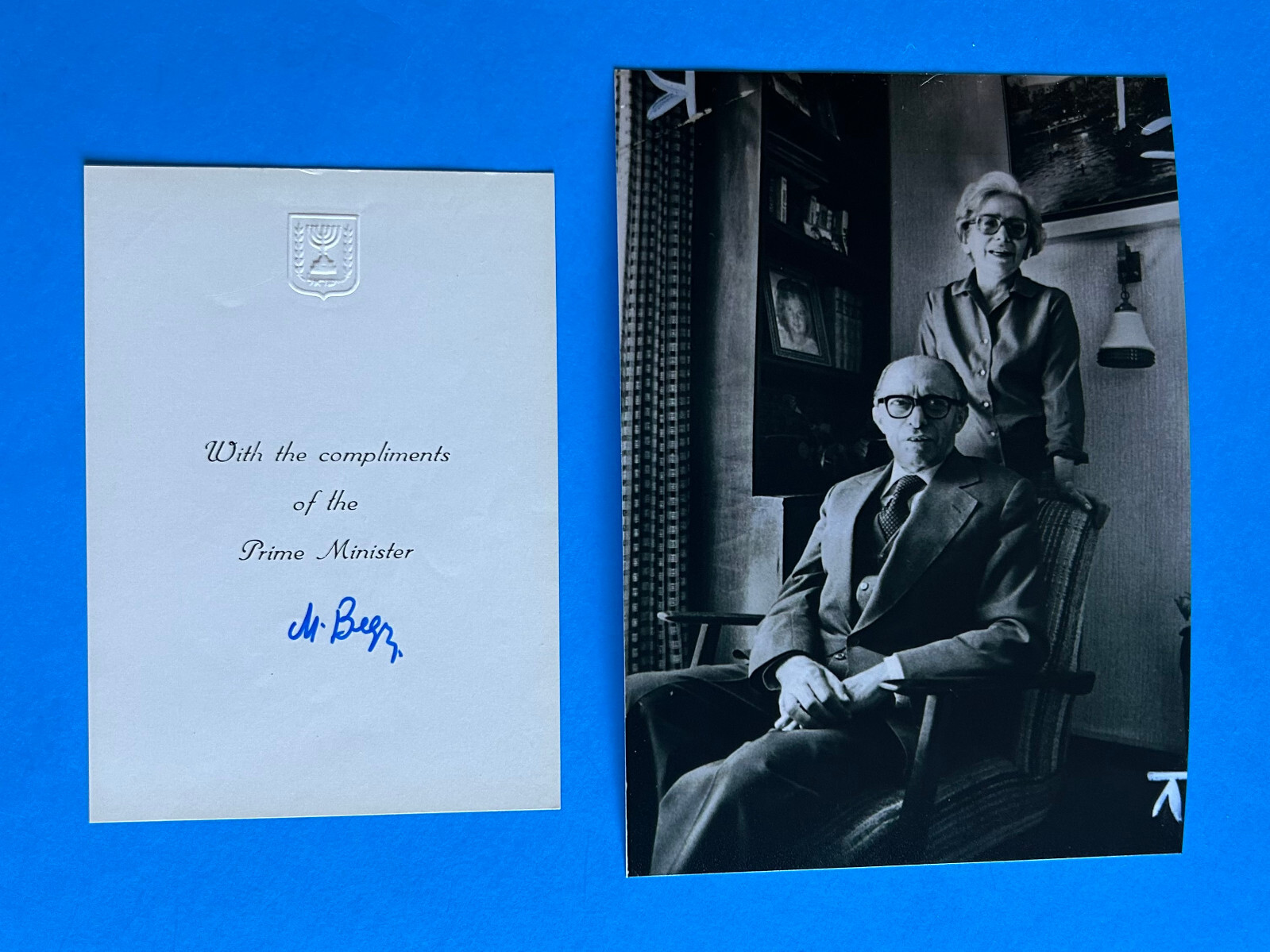 Menachem Begin (Nobel Peace Prize 1978) Hand Signed Prime Minister Stationary