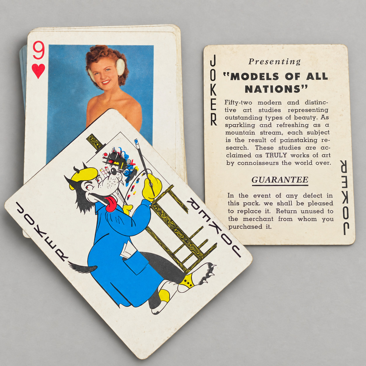 Vintage 1940s Models of All Nations Playing Cards Betty White Complete Deck Vintage 1940s Models of All Nations Playing Cards Betty White Complete Deck