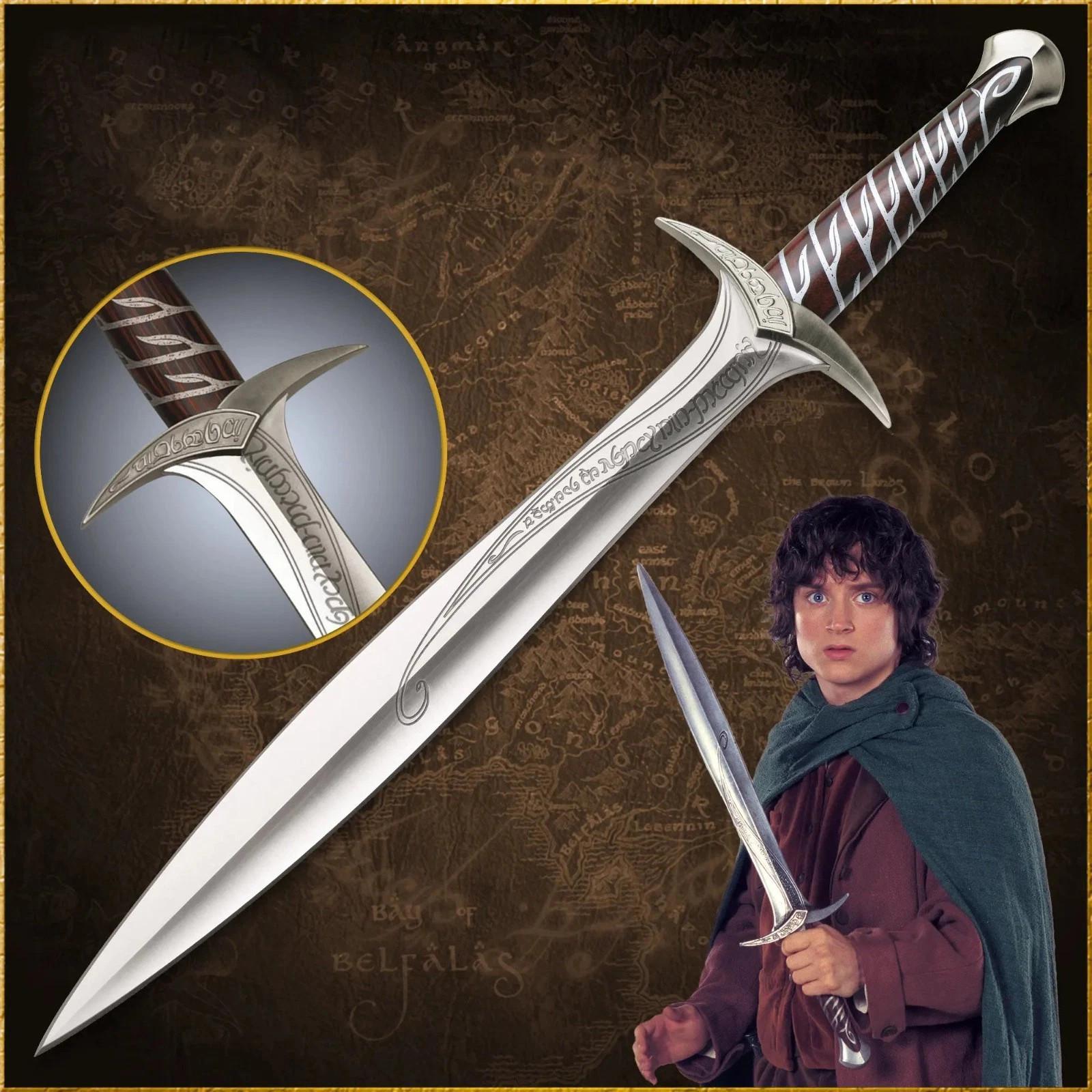 Handmade Bilbo’s Fantasy Short Sword Replica Elven Dagger22 Inches with scabbard Handmade Bilbo’s Fantasy Short Sword Replica Elven Dagger22 Inches with scabbard