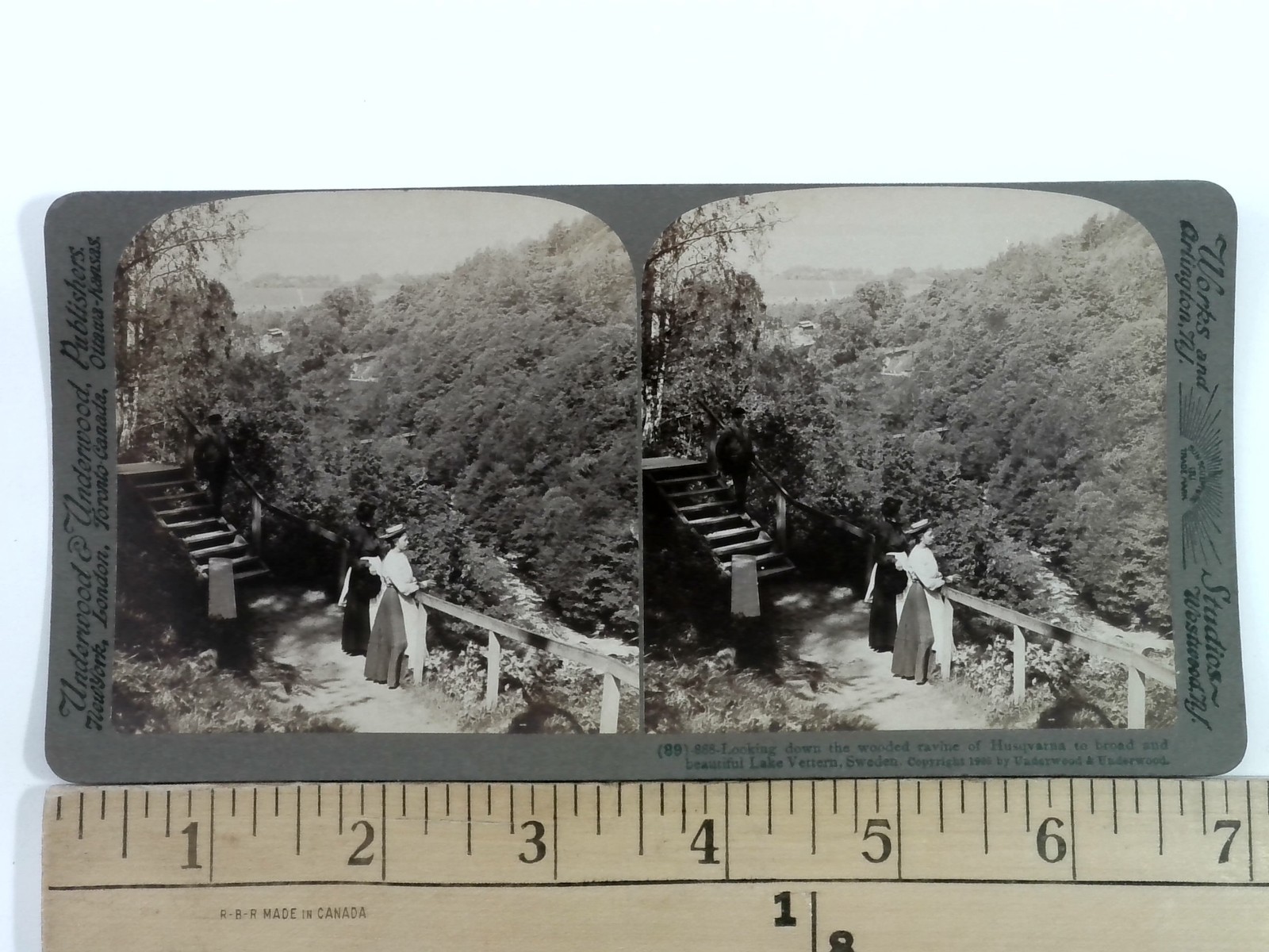 Husqvarna Lake Vettern Sweden Stereoview Underwood & Underwood 1906 Scenic