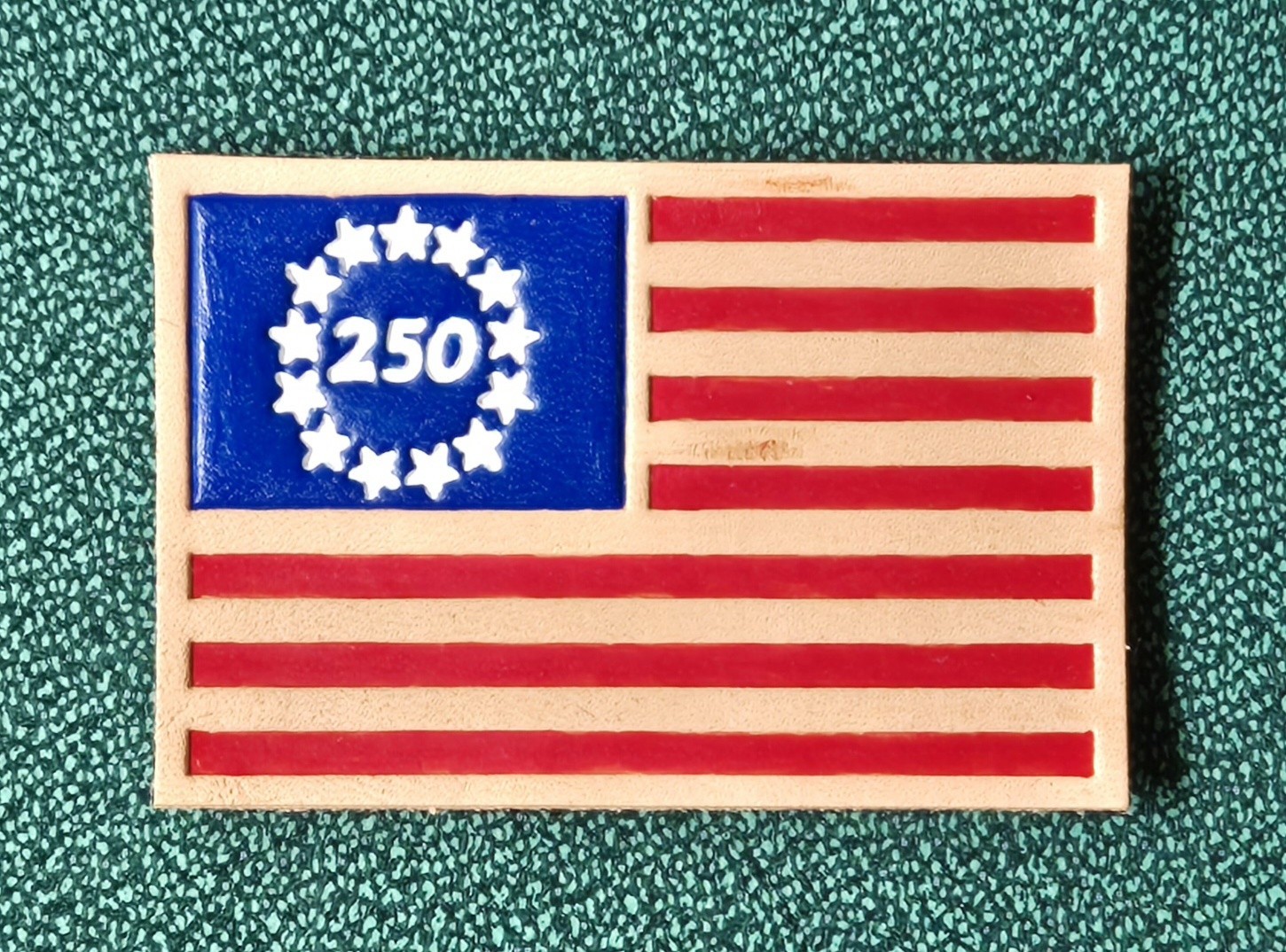 USA 250 Betsy Ross Leather  Flag Tactical Patch Semiquincentenial