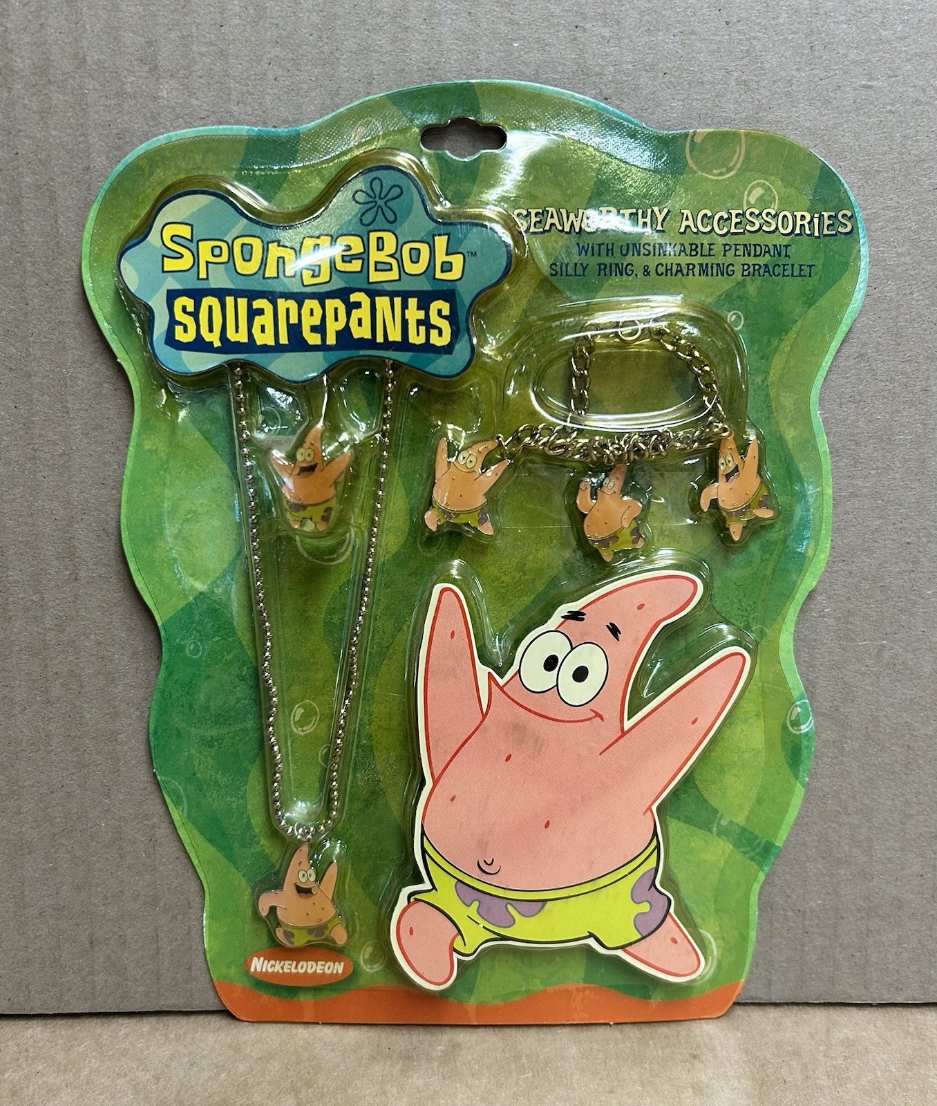 Vintage Spongebob Squarepants Patrick Seaworthy Accessories Set 2002 NEW SEALED