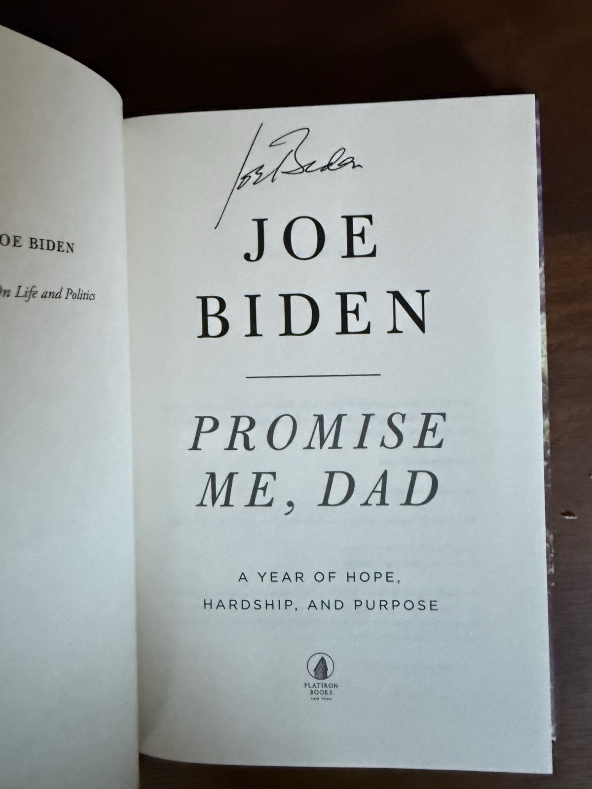 JOE BIDEN Signed 1st Edition Hardcover \